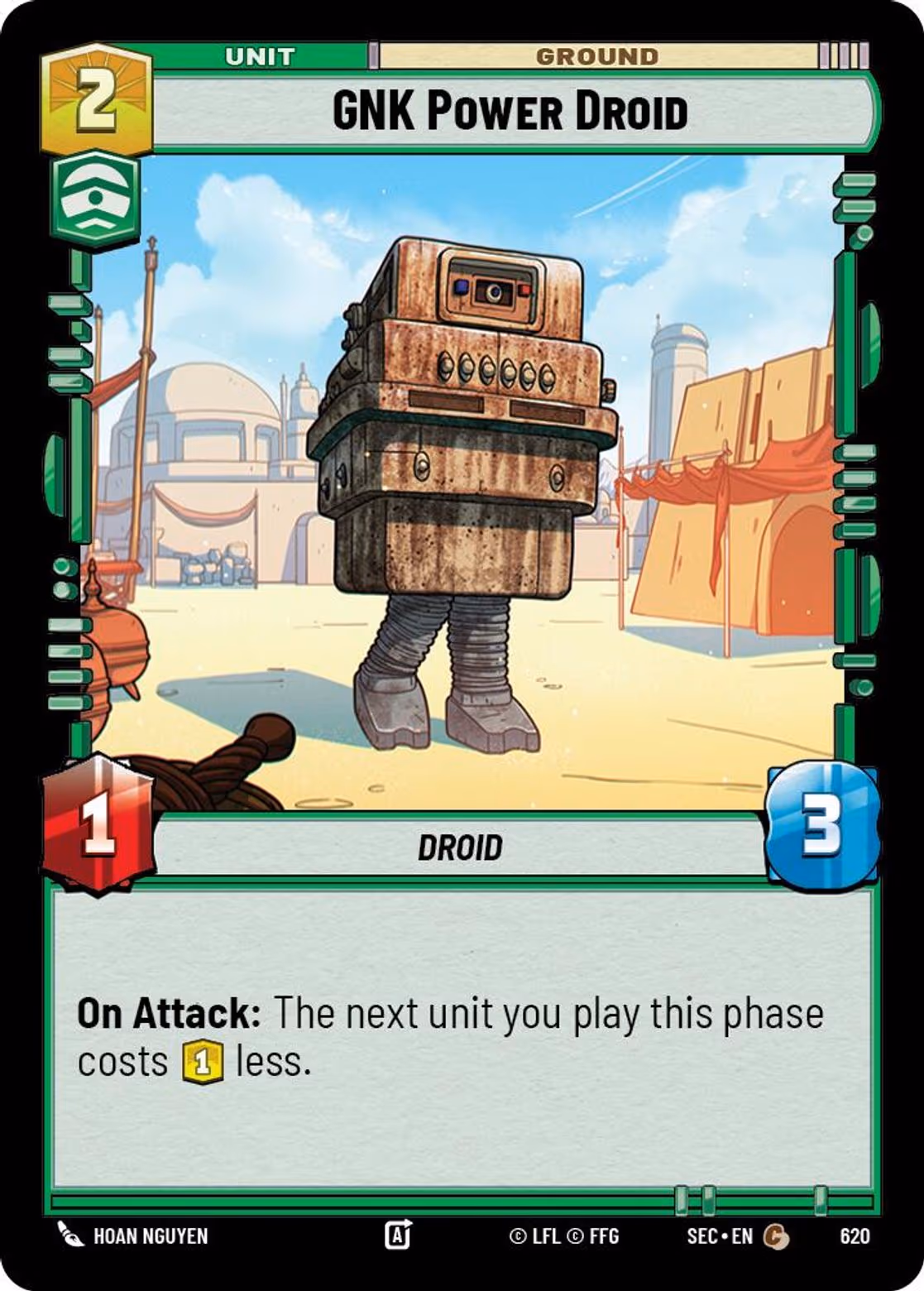 GNK Power Droid SEC-620 Foil Star Wars Unlimited card