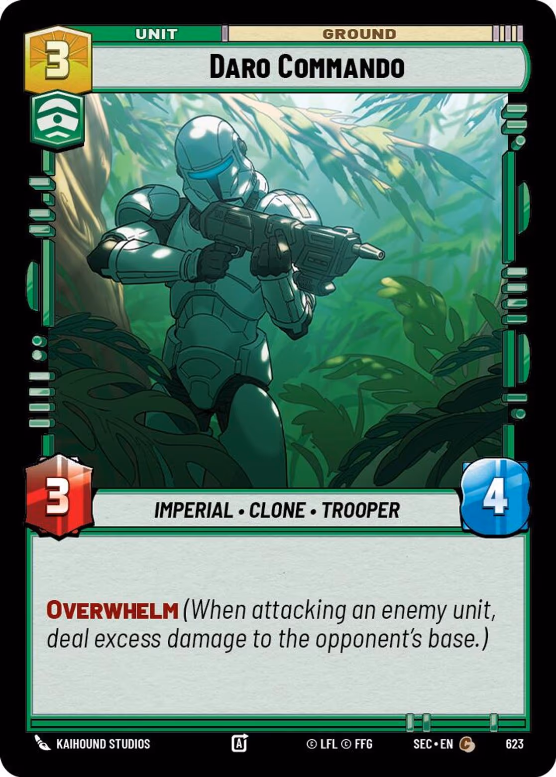 Daro Commando SEC-623 Foil Star Wars Unlimited card