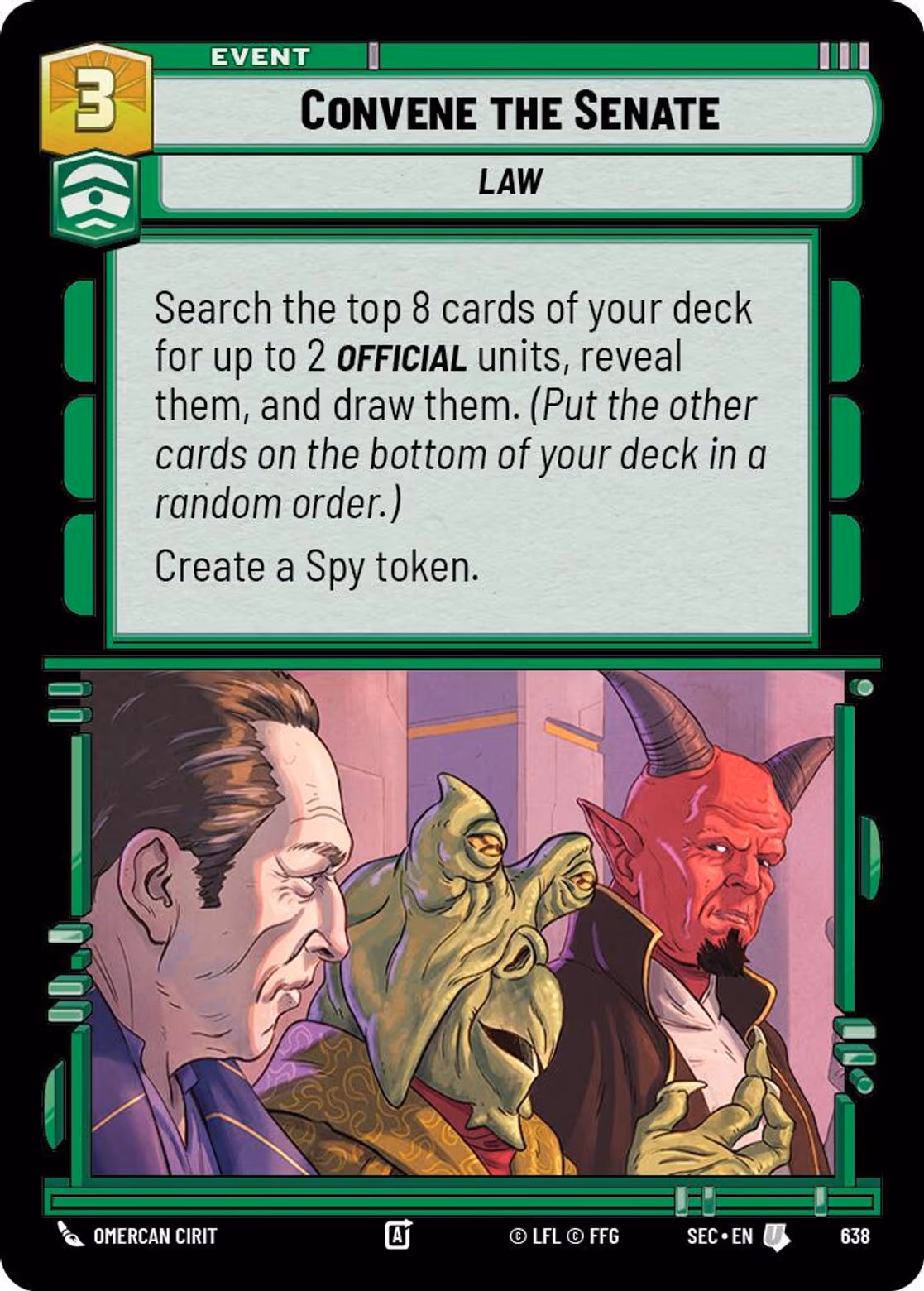 Convene the Senate SEC-638 Foil Star Wars Unlimited card