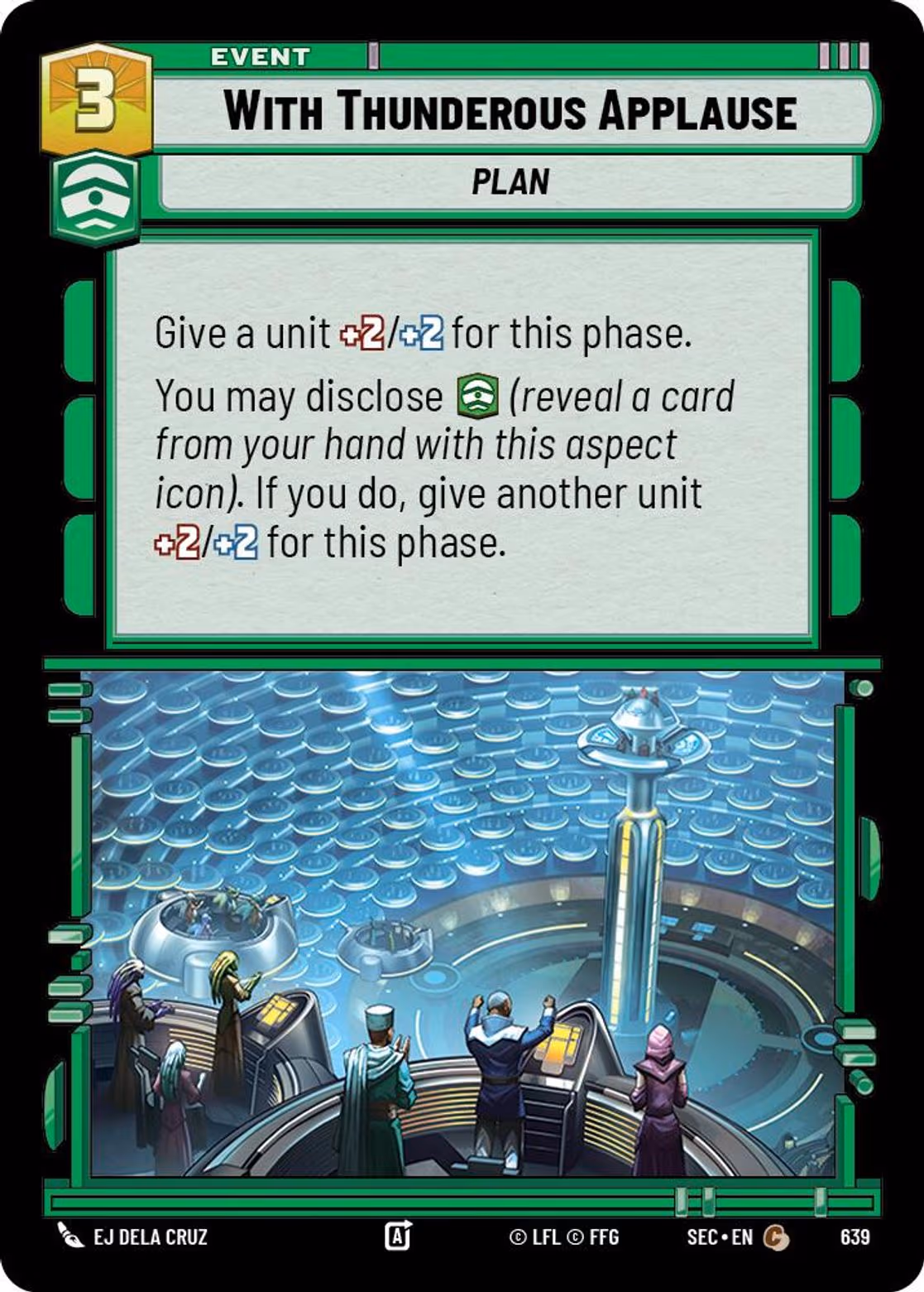 With Thunderous Applause SEC-639 Foil Star Wars Unlimited card