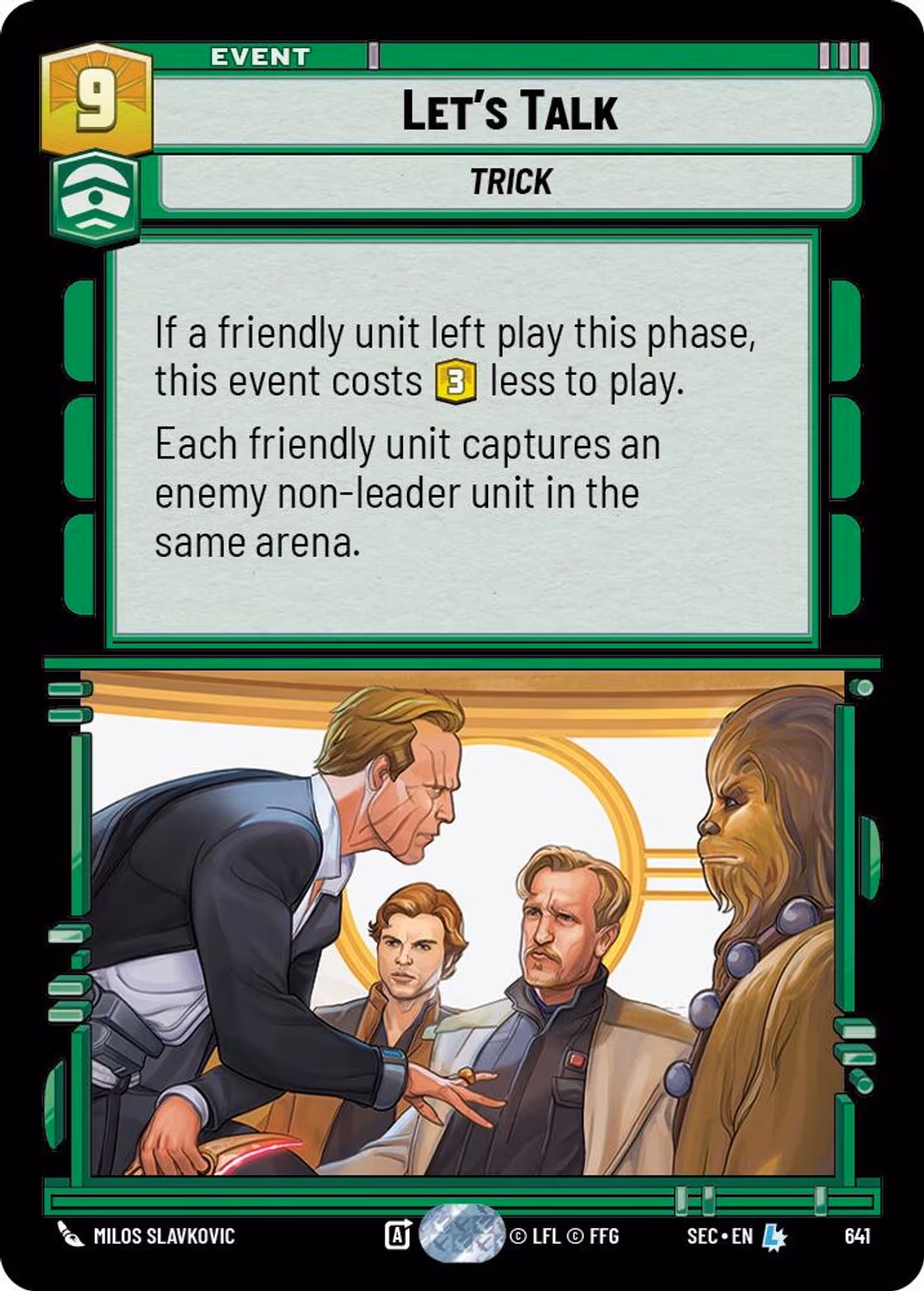 Let's Talk SEC-641 Foil Star Wars Unlimited card