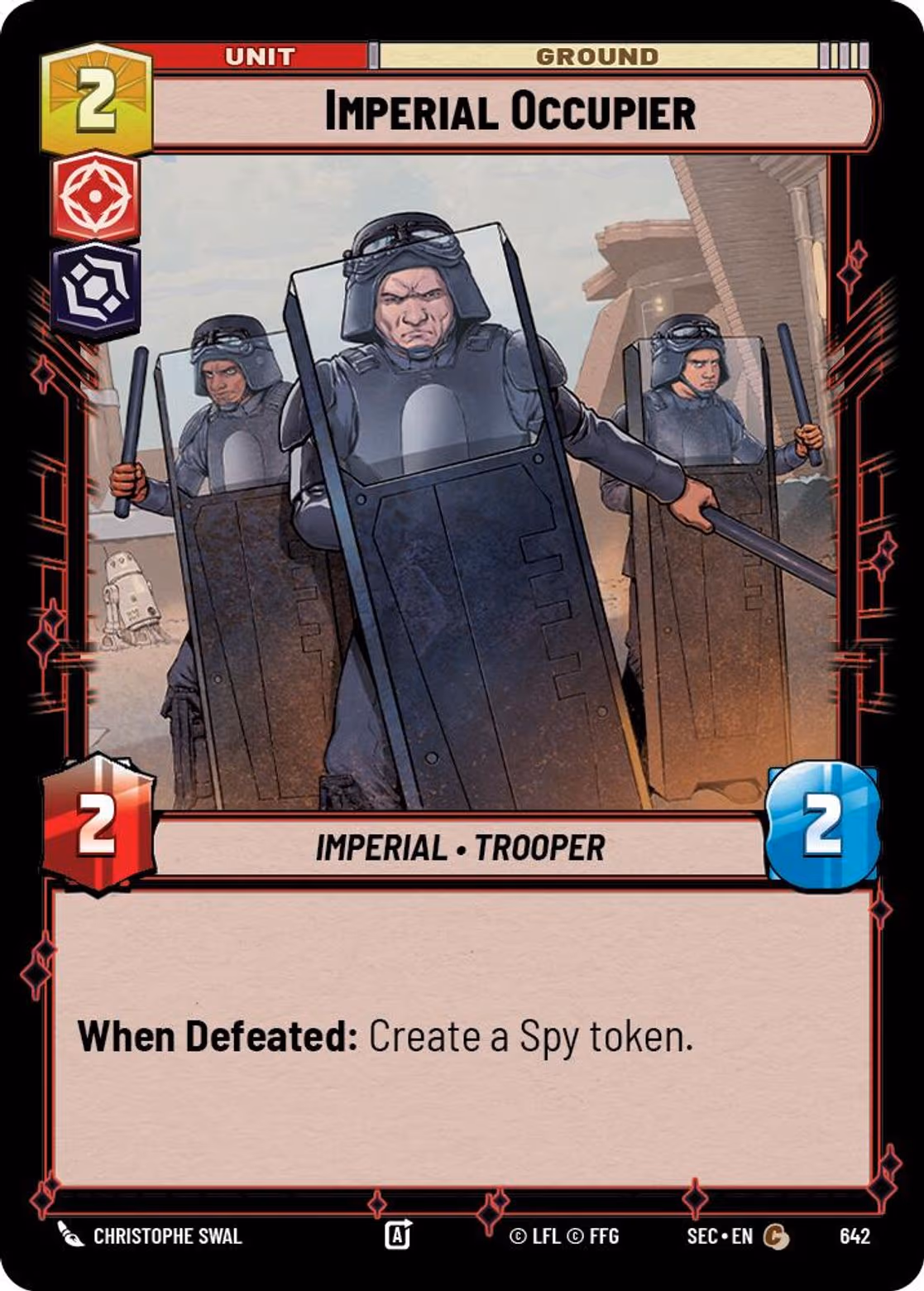 Imperial Occupier SEC-642 Foil Star Wars Unlimited card