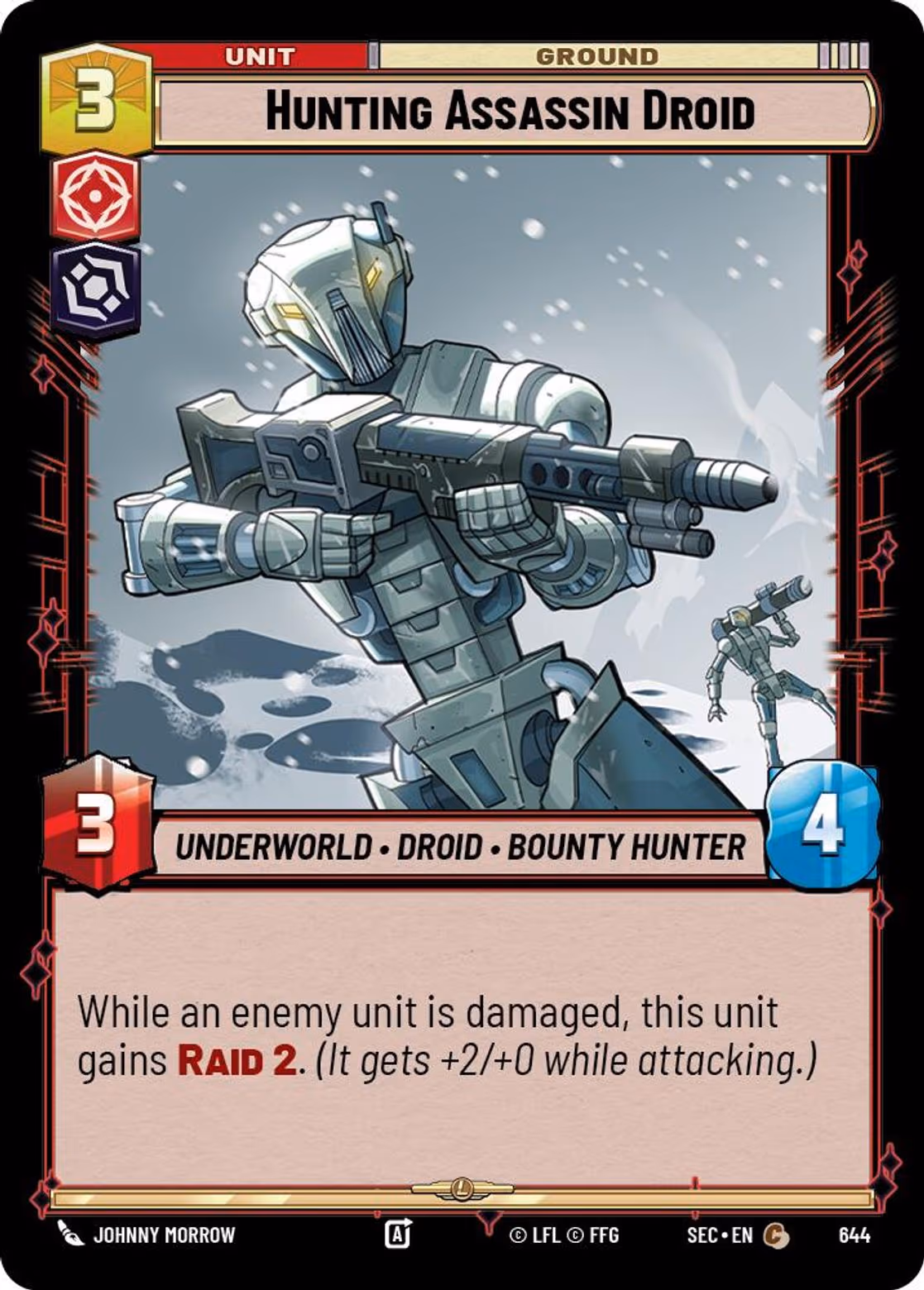 Hunting Assassin Droid SEC-644 Foil Star Wars Unlimited card