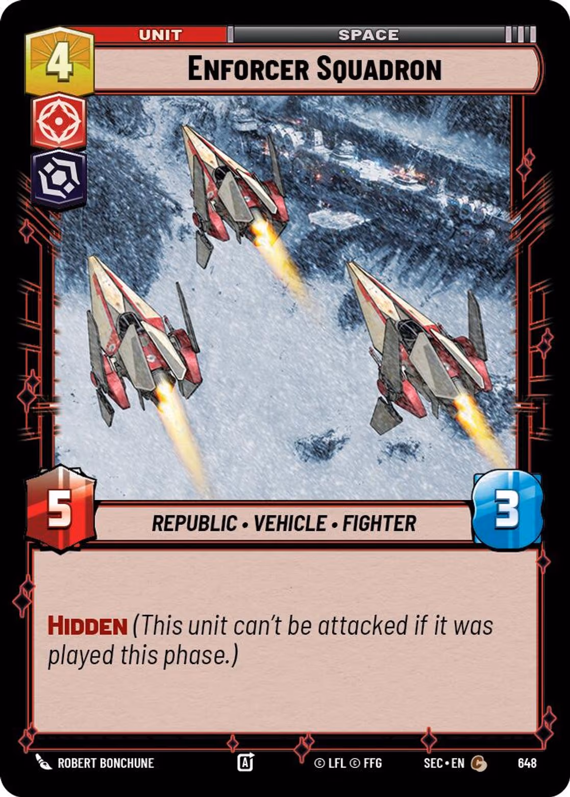 Enforcer Squadron SEC-648 Foil Star Wars Unlimited card