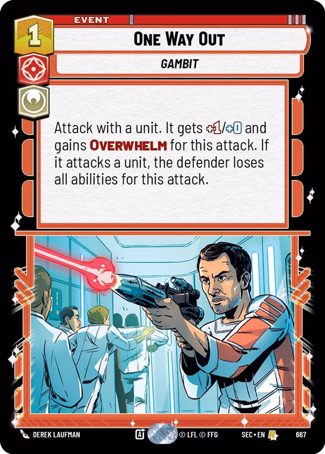 One Way Out SEC-667 Foil Star Wars Unlimited card