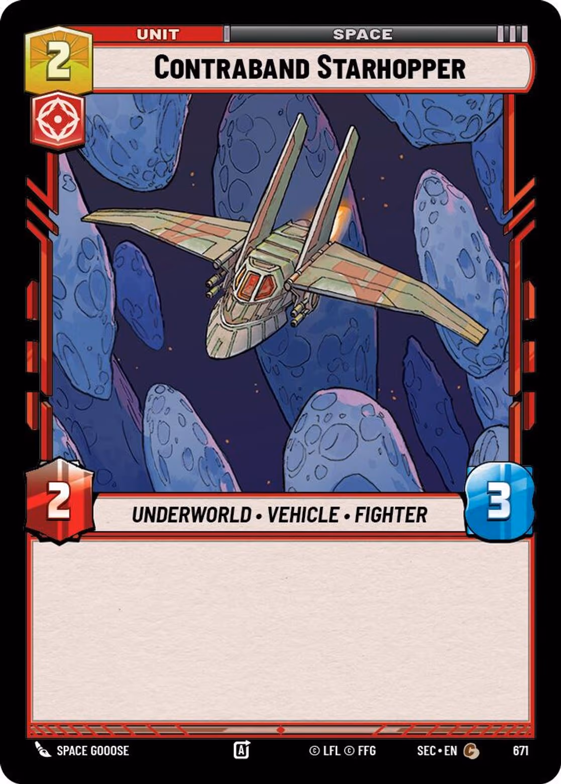 Contraband Starhopper SEC-671 Foil Star Wars Unlimited card