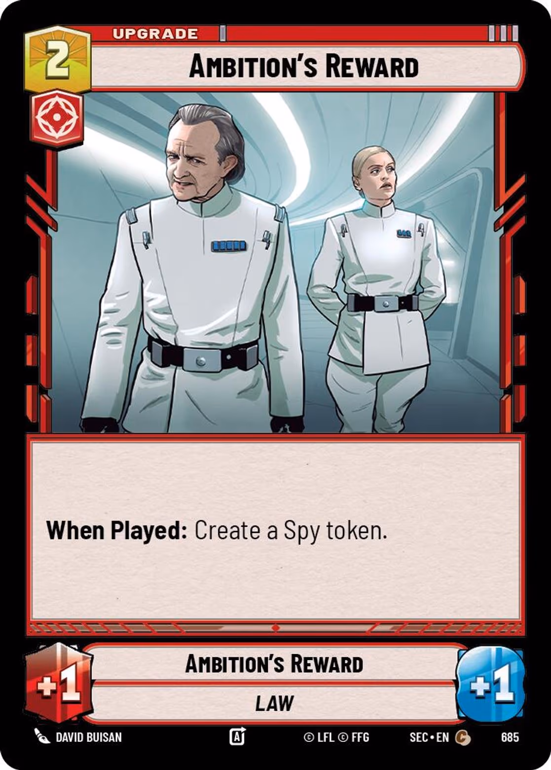 Ambition's Reward SEC-685 Foil Star Wars Unlimited card