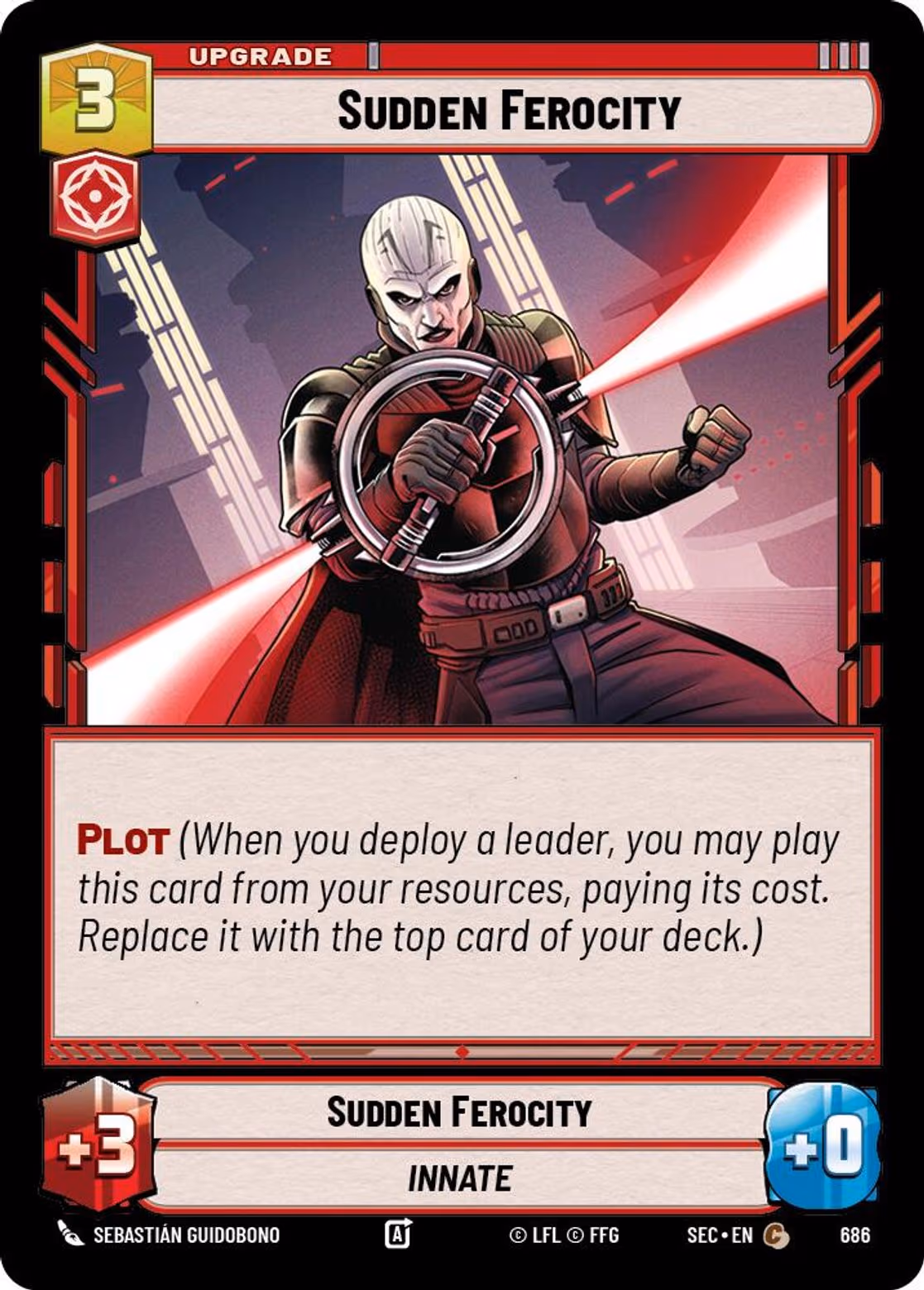 Sudden Ferocity SEC-686 Foil Star Wars Unlimited card