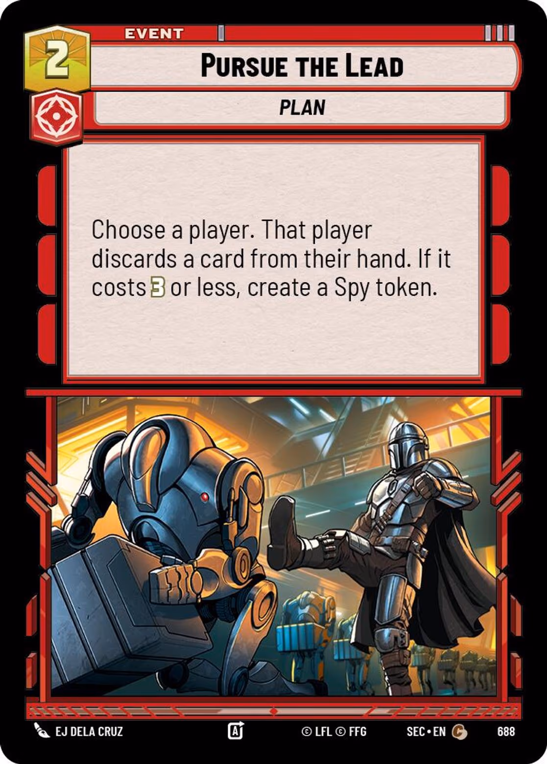 Pursue the Lead SEC-688 Foil Star Wars Unlimited card