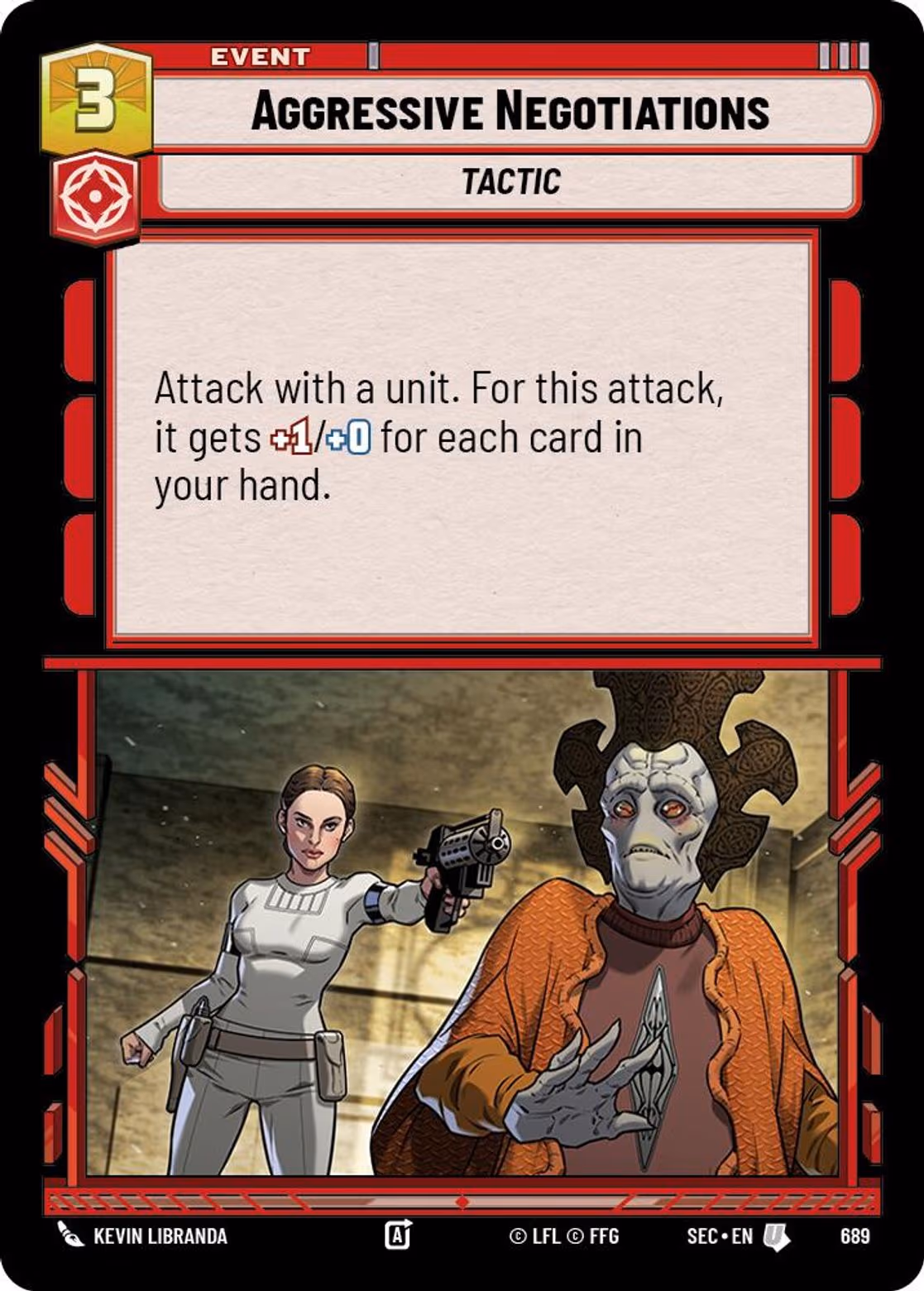 Aggressive Negotiations SEC-689 Foil Star Wars Unlimited card