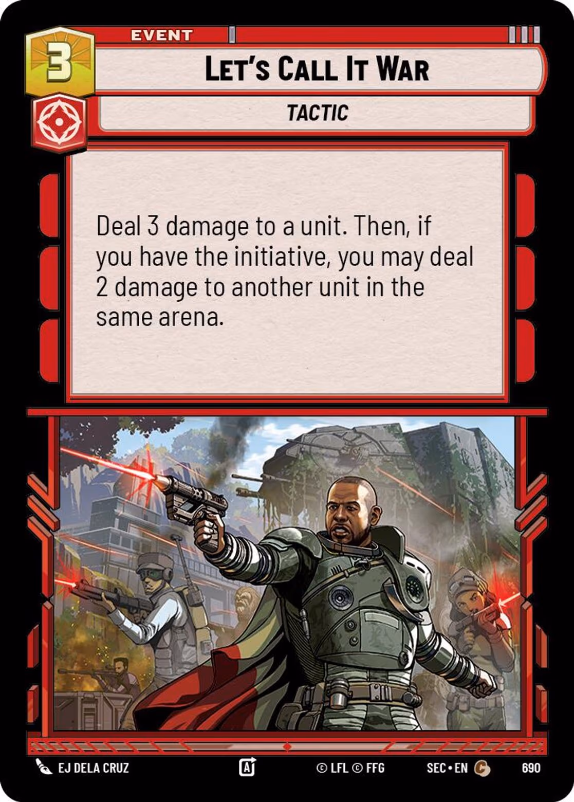 Let's Call It War SEC-690 Foil Star Wars Unlimited card