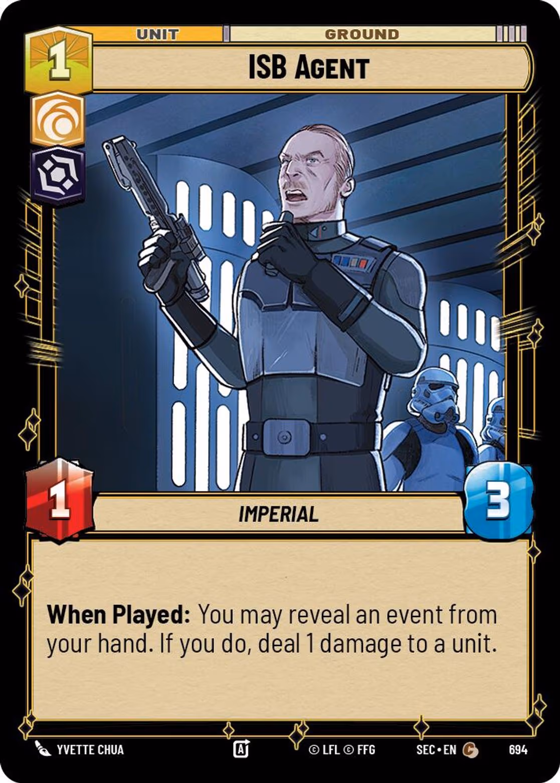 ISB Agent SEC-694 Foil Star Wars Unlimited card