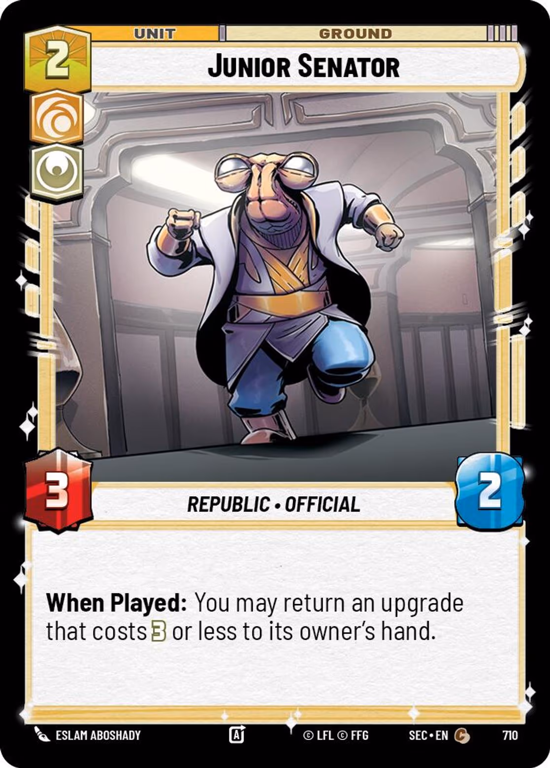 Junior Senator SEC-710 Foil Star Wars Unlimited card