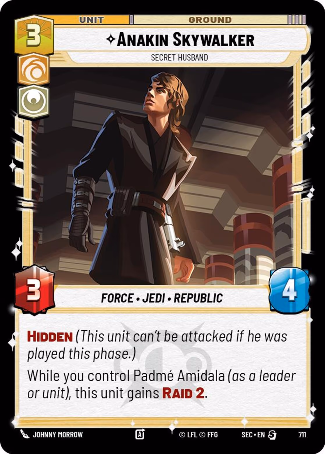 Anakin Skywalker - Secret Husband SEC-711 Foil Star Wars Unlimited card