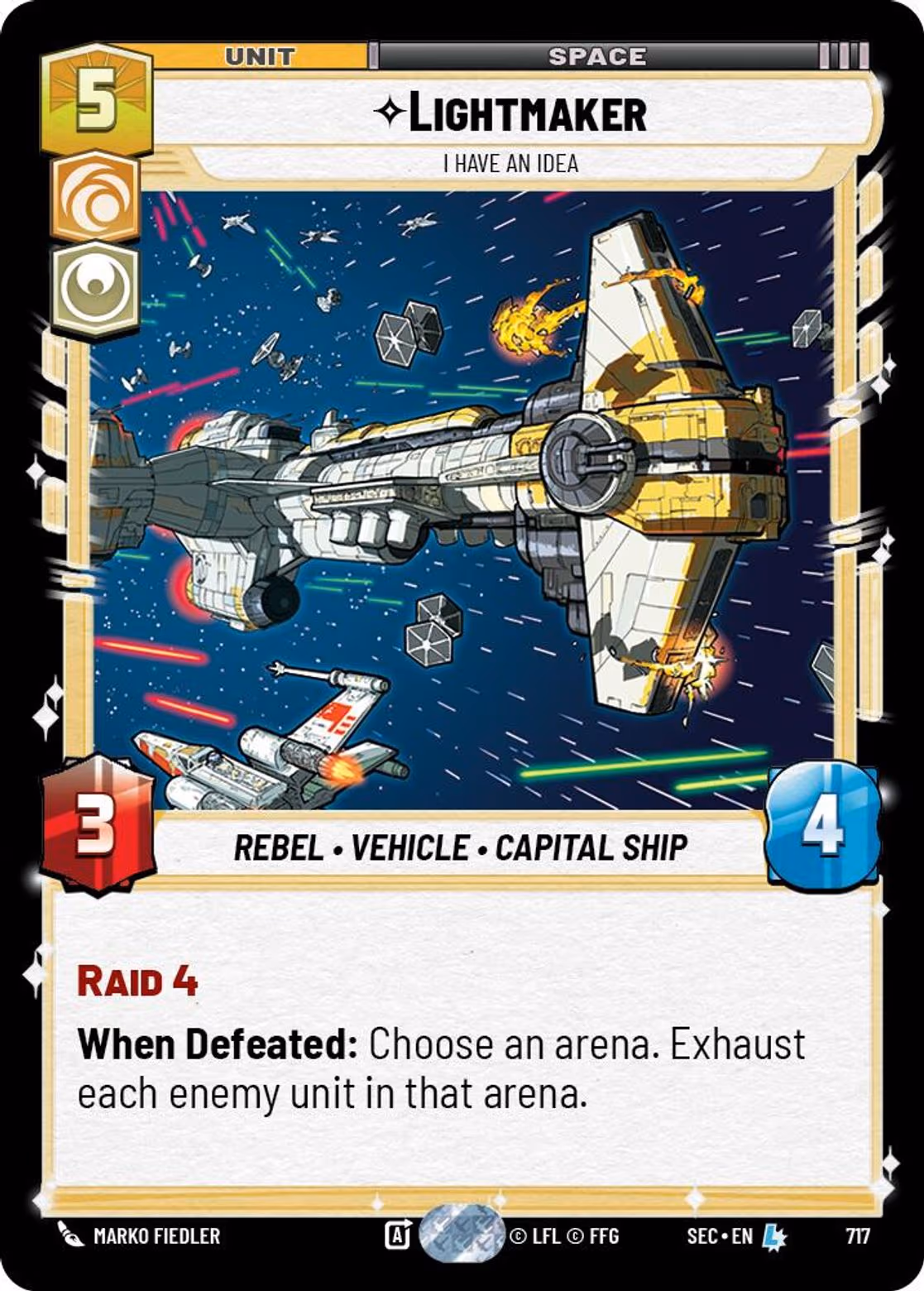 Lightmaker - I Have An Idea SEC-717 Foil Star Wars Unlimited card
