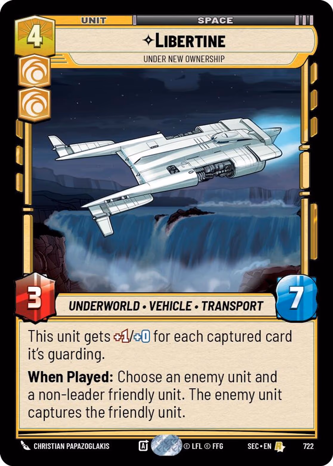 Libertine - Under New Ownership SEC-722 Foil Star Wars Unlimited card
