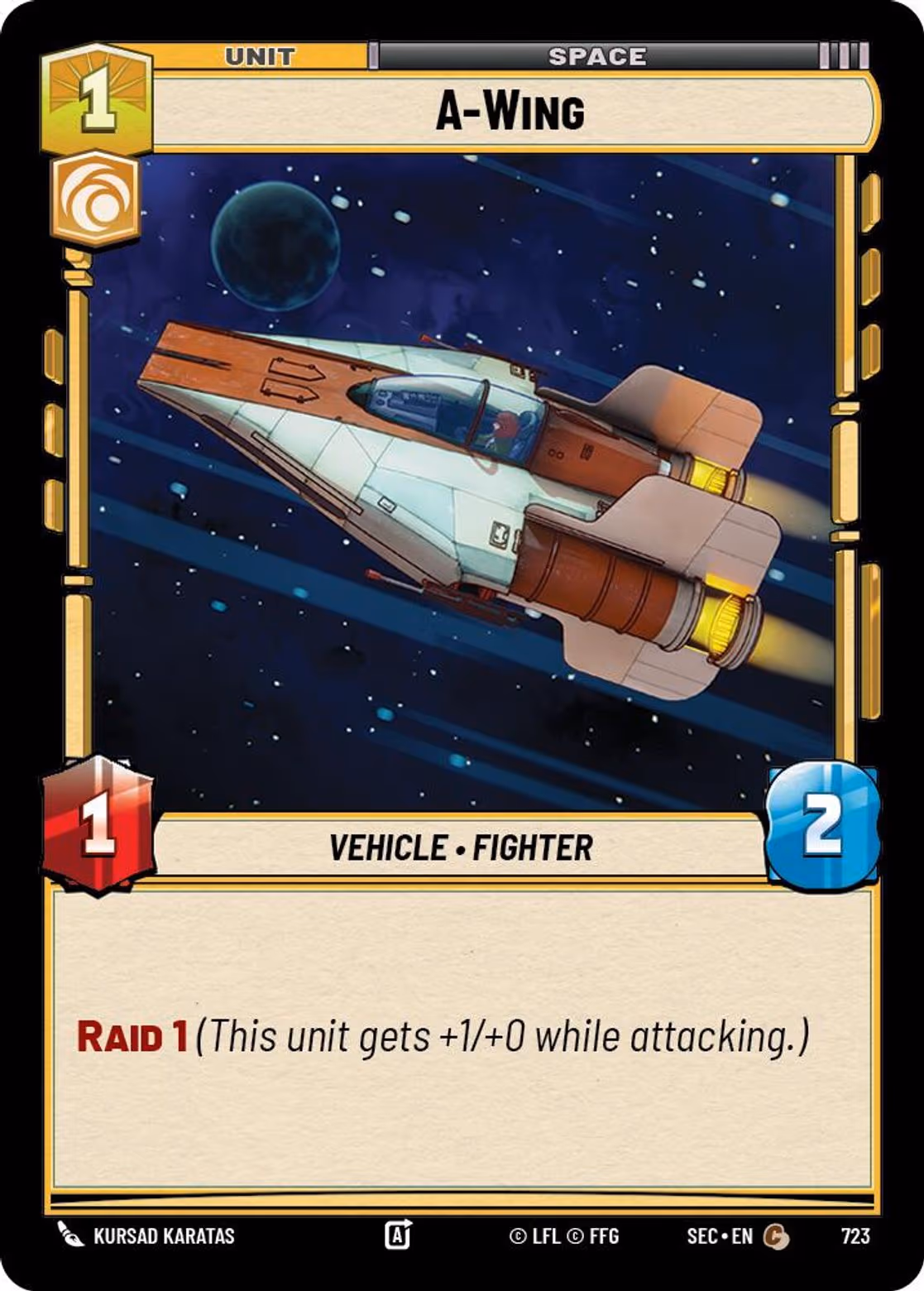 A-Wing SEC-723 Foil Star Wars Unlimited card