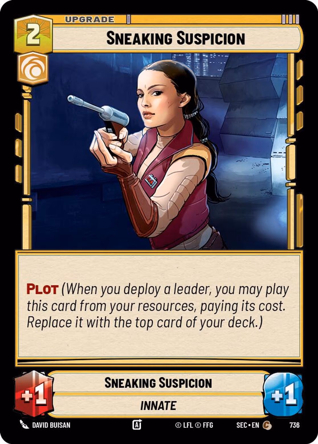 Sneaking Suspicion SEC-736 Foil Star Wars Unlimited card