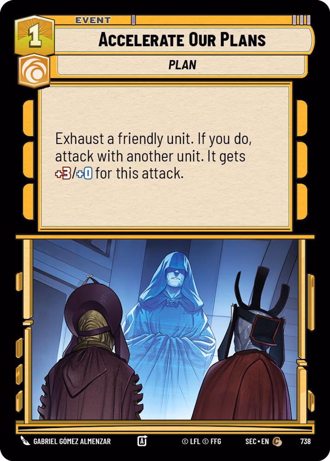 Accelerate Our Plans SEC-738 Foil Star Wars Unlimited card