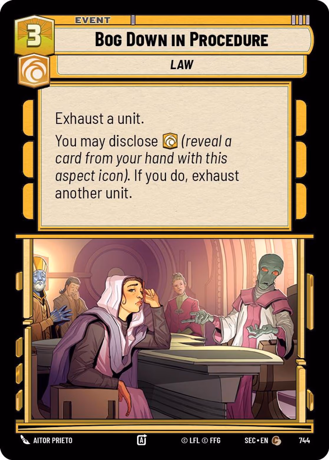 Bog Down in Procedure SEC-744 Foil Star Wars Unlimited card