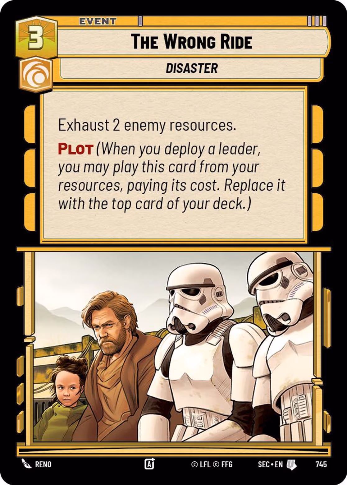 The Wrong Ride SEC-745 Foil Star Wars Unlimited card