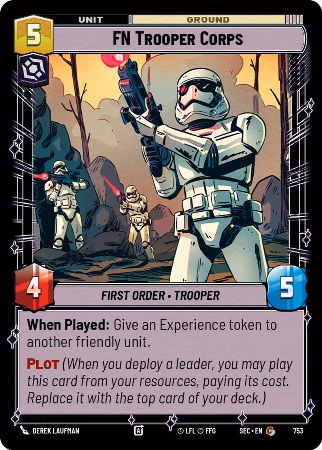 FN Trooper Corps SEC-753 Foil Star Wars Unlimited card