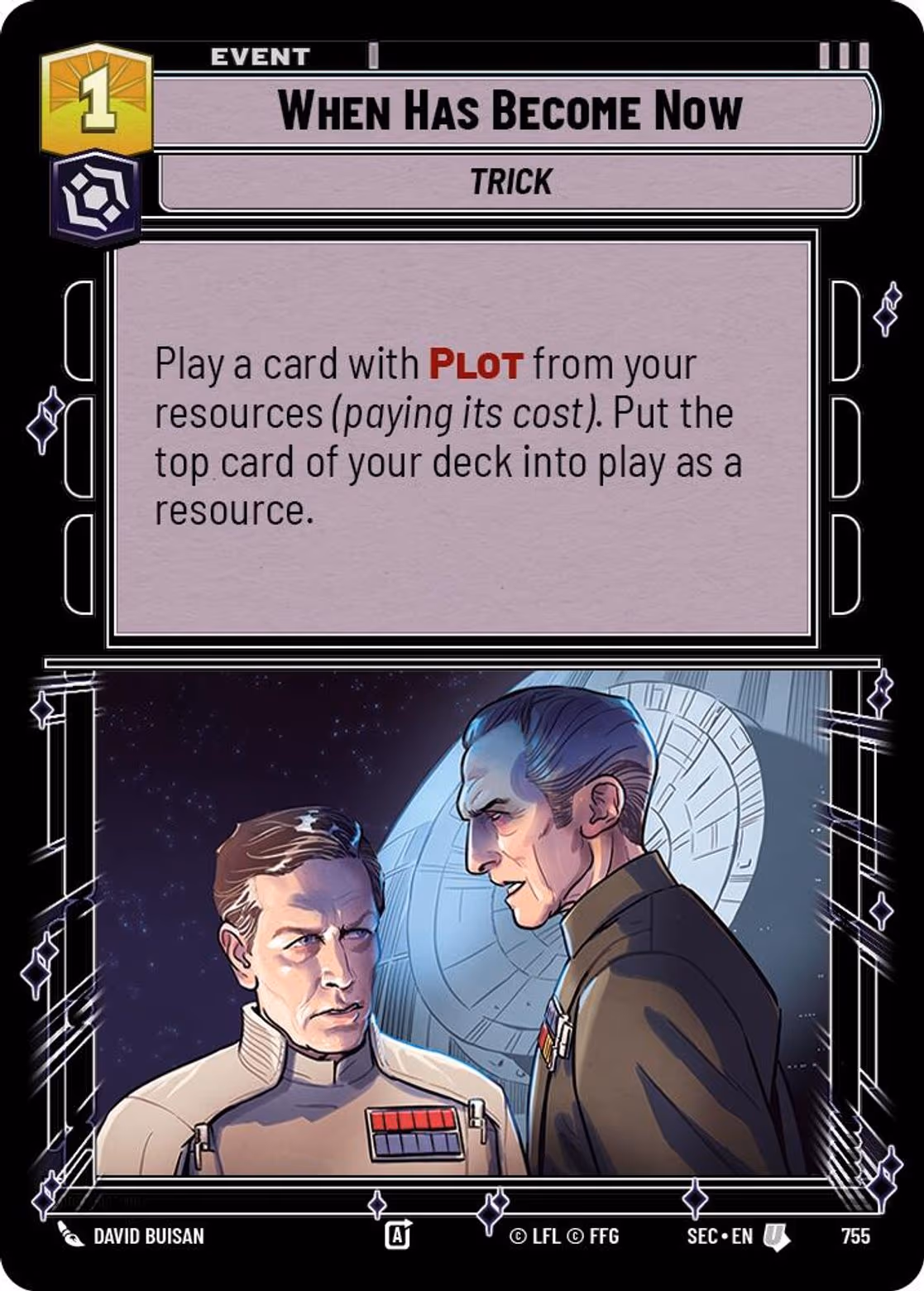When Has Become Now SEC-755 Foil Star Wars Unlimited card