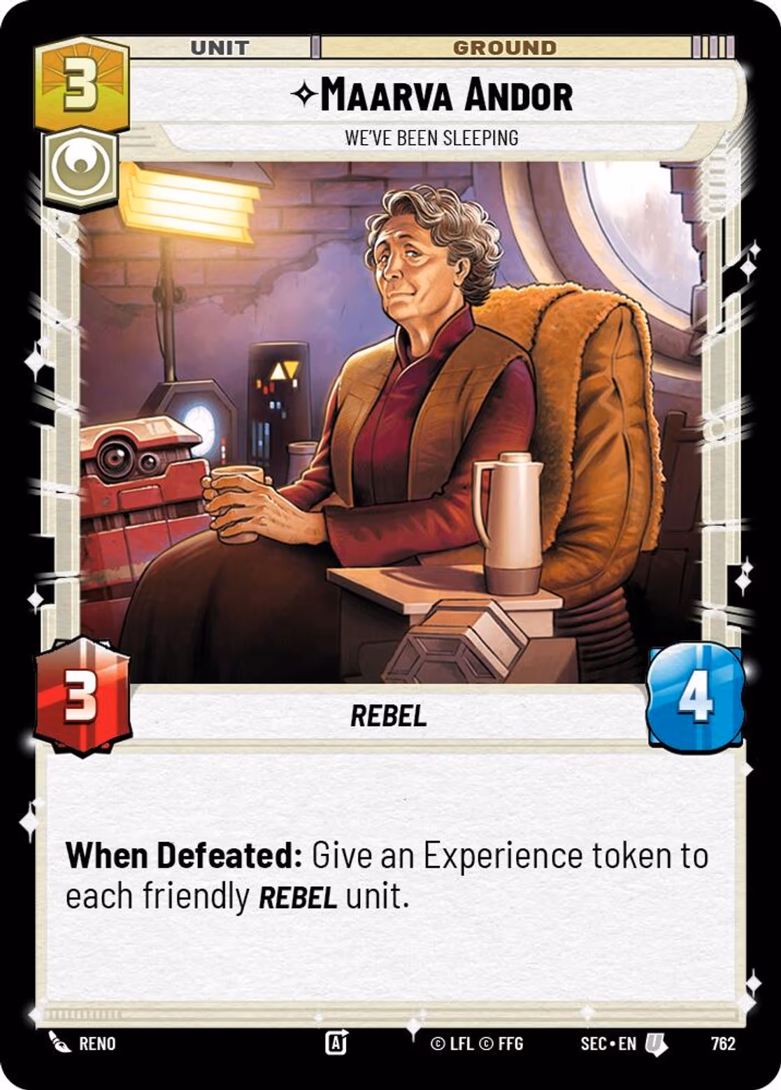 Maarva Andor - We've Been Sleeping SEC-762 Foil Star Wars Unlimited card