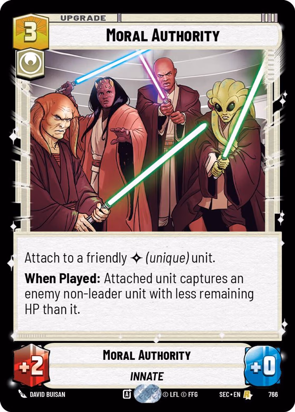 Moral Authority SEC-766 Foil Star Wars Unlimited card