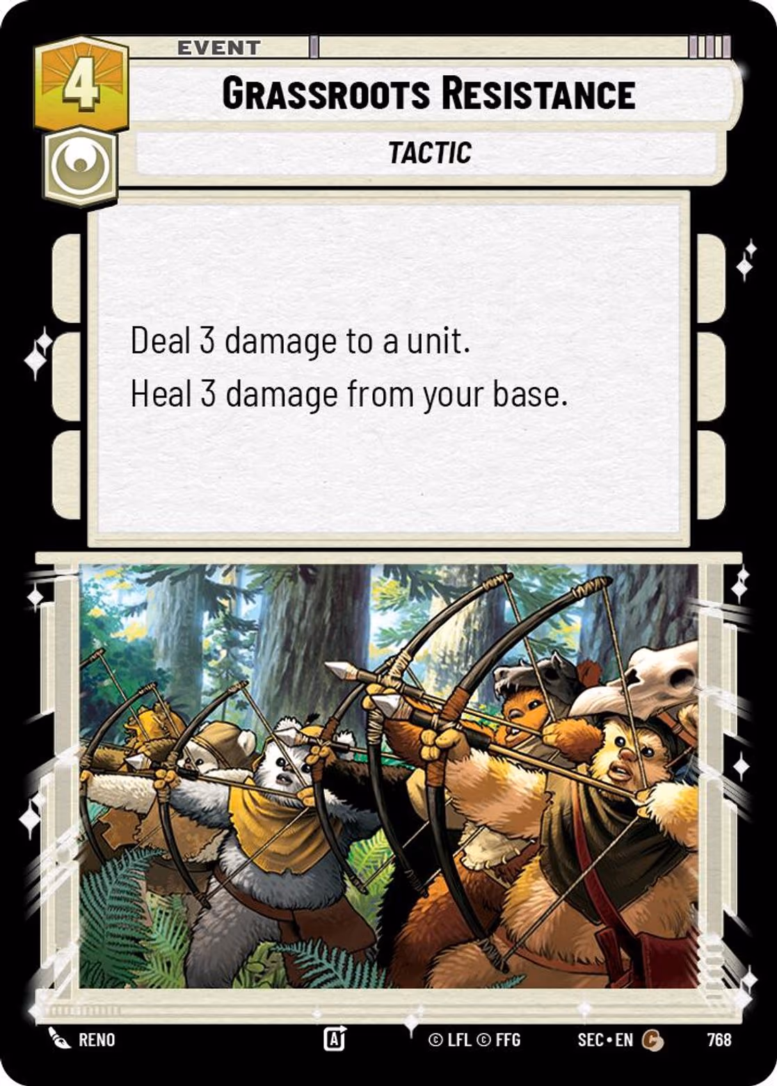 Grassroots Resistance SEC-768 Foil Star Wars Unlimited card