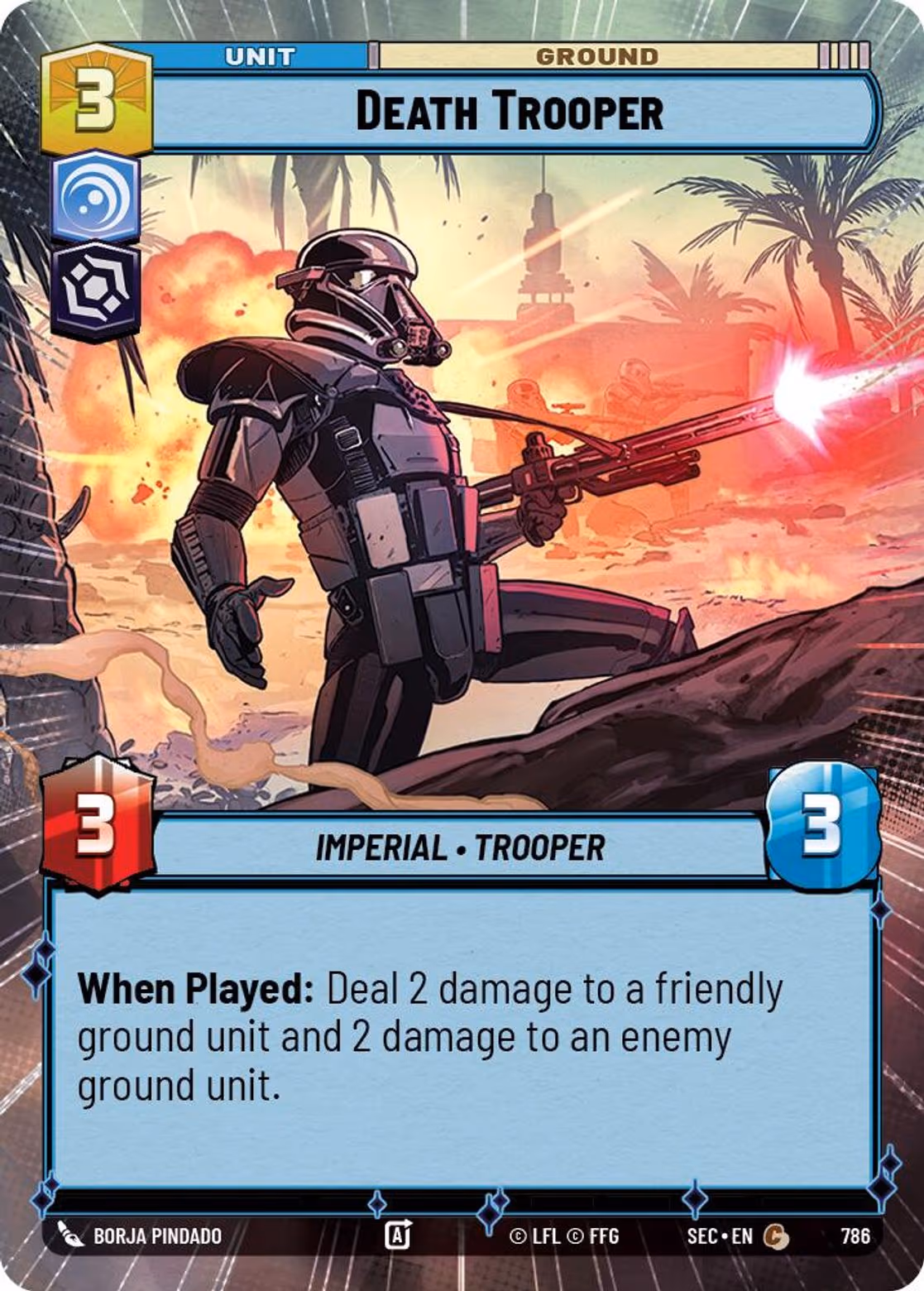 Death Trooper SEC-786 Hyperspace Foil Star Wars Unlimited card
