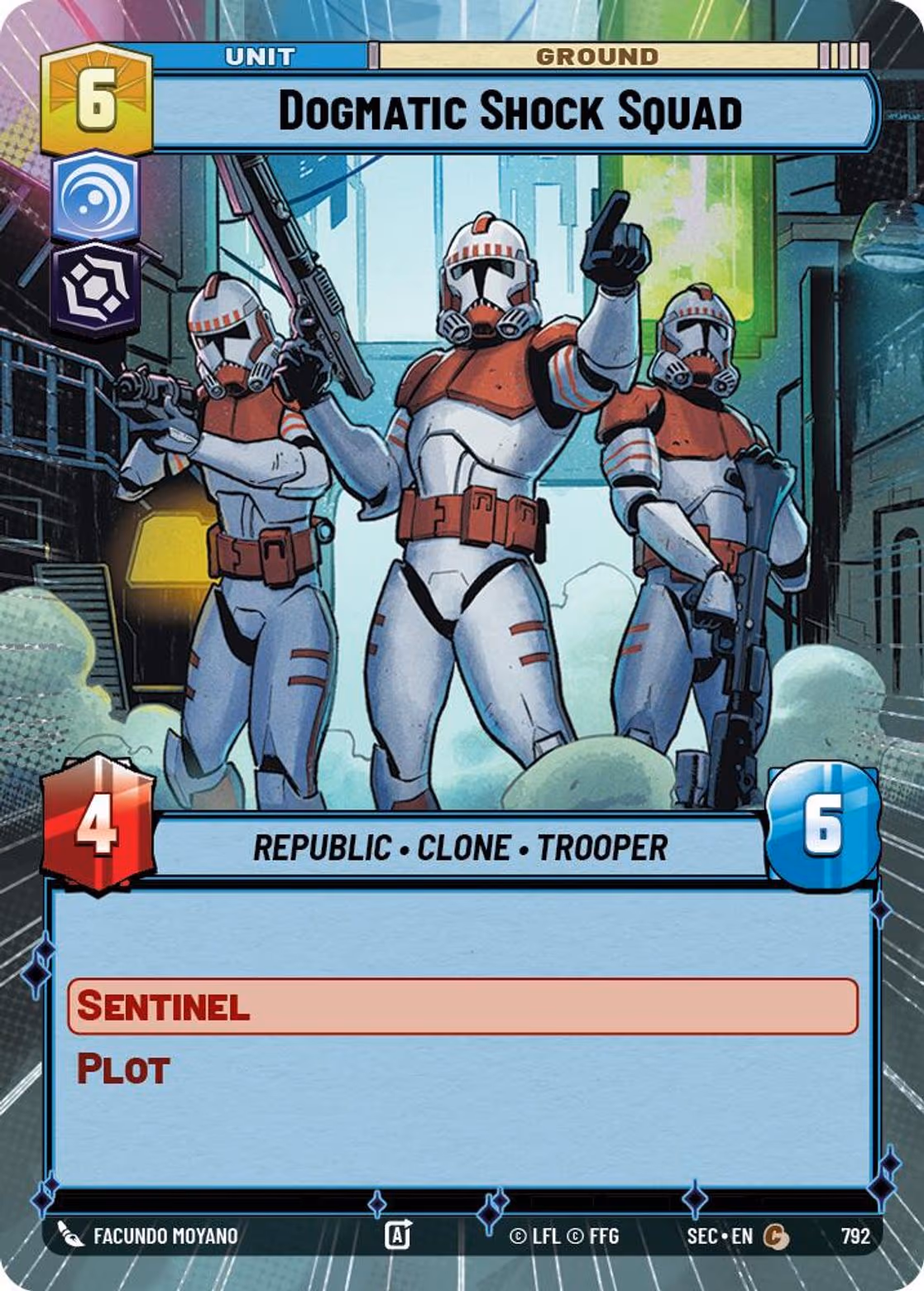 Dogmatic Shock Squad SEC-792 Hyperspace Foil Star Wars Unlimited card