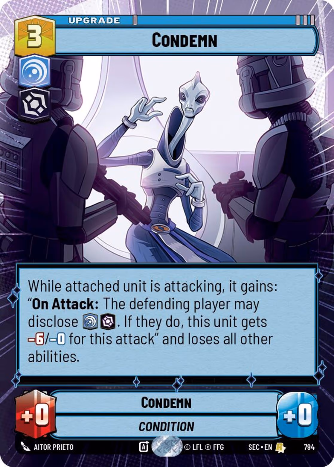 Condemn SEC-794 Hyperspace Foil Star Wars Unlimited card