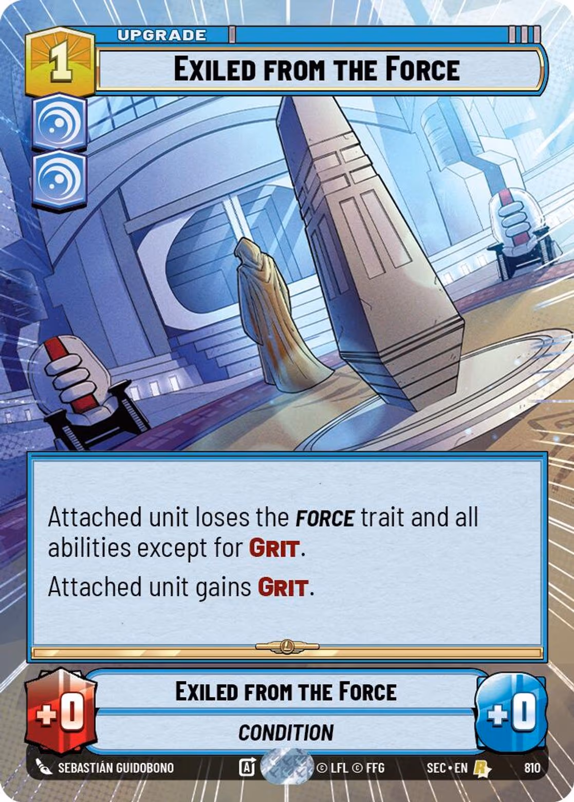 Exiled from the Force SEC-810 Hyperspace Foil Star Wars Unlimited card