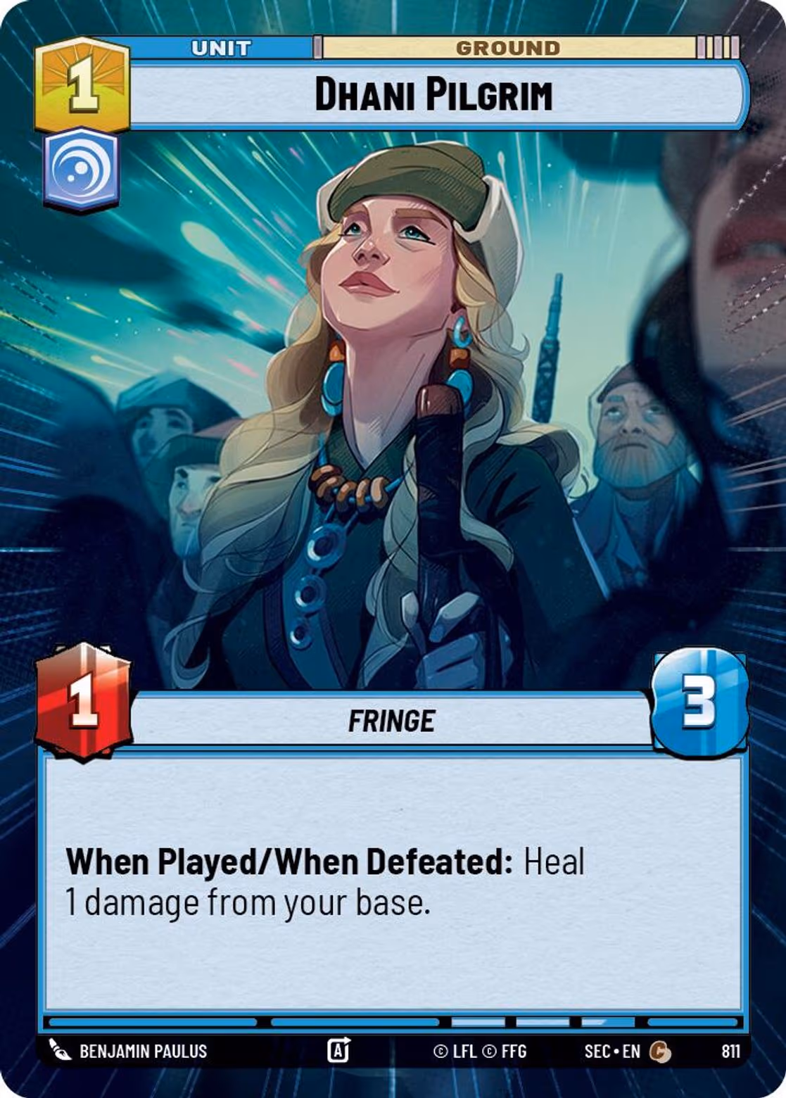 Dhani Pilgrim SEC-811 Hyperspace Foil Star Wars Unlimited card