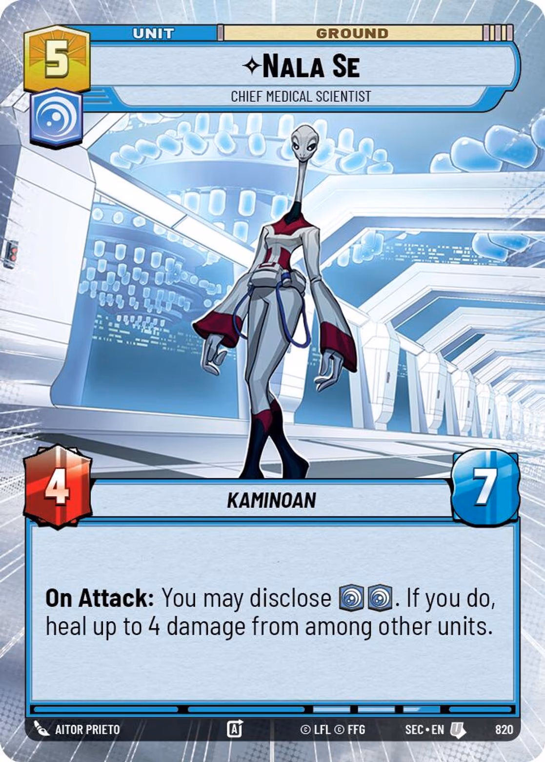 Nala Se - Chief Medical Scientist SEC-821 Hyperspace Foil Star Wars Unlimited card