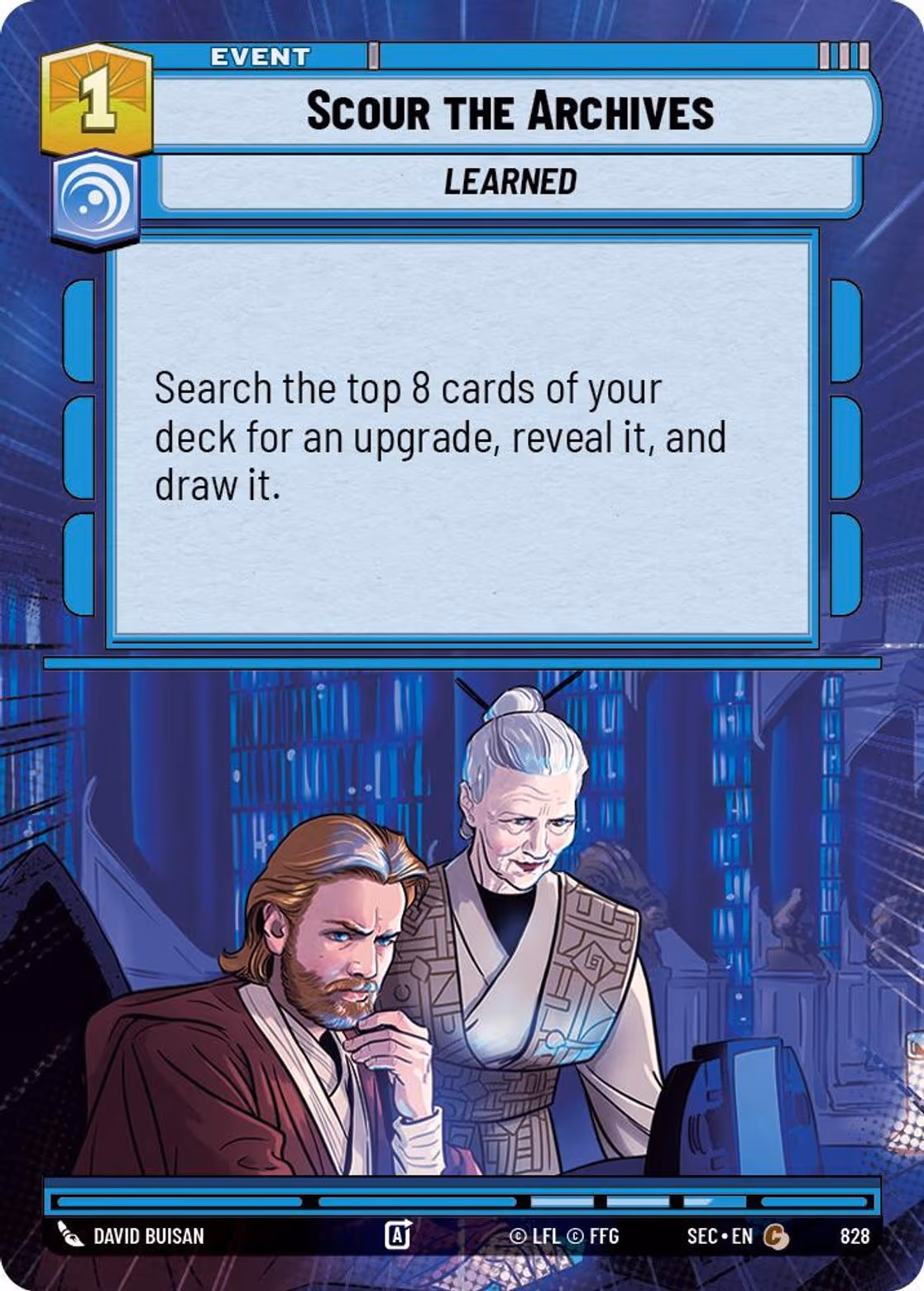 Scour the Archives SEC-828 Hyperspace Foil Star Wars Unlimited card
