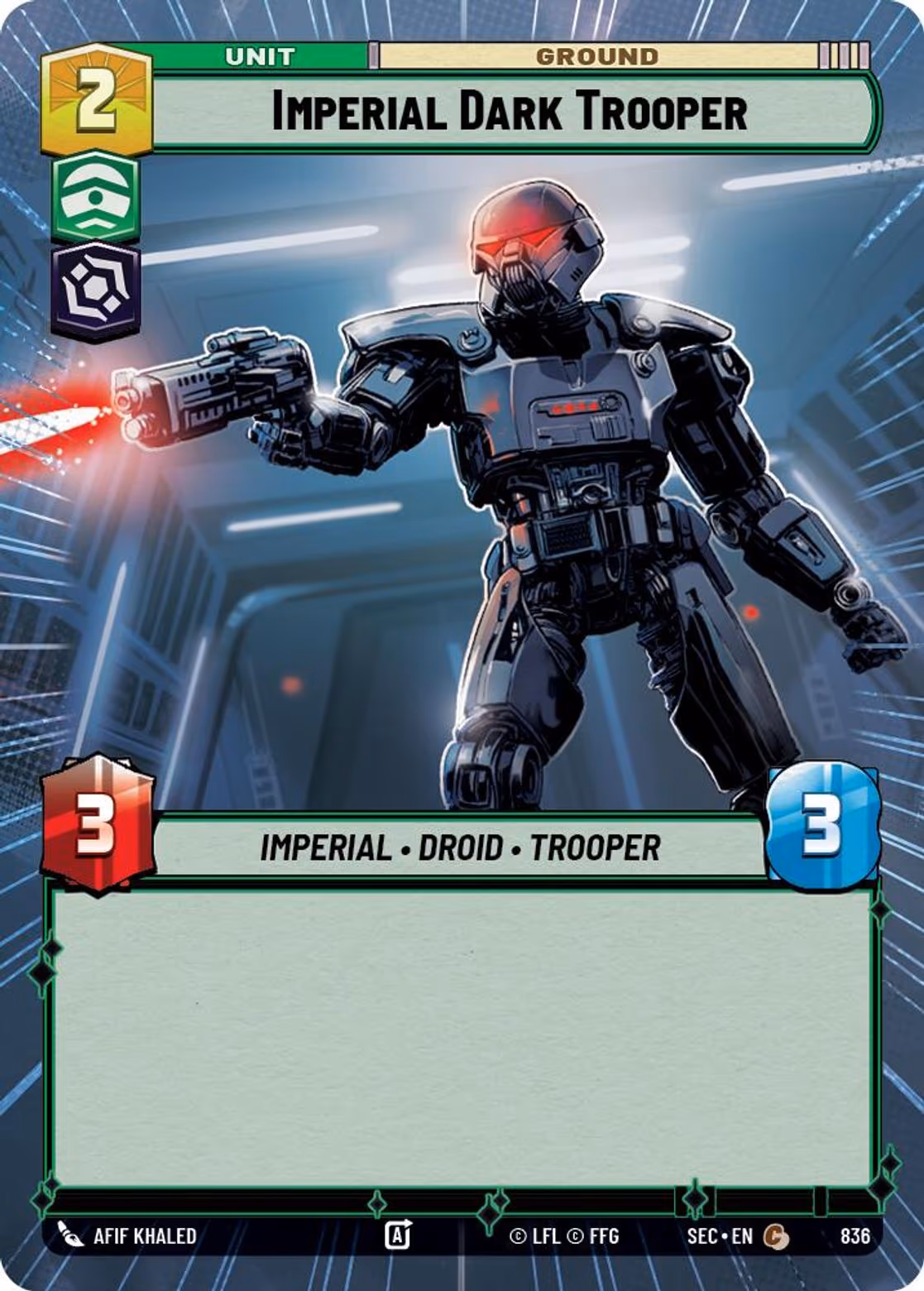 Imperial Dark Trooper SEC-836 Hyperspace Foil Star Wars Unlimited card