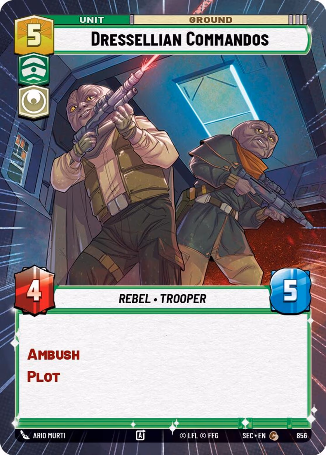 Dressellian Commandos SEC-856 Hyperspace Foil Star Wars Unlimited card