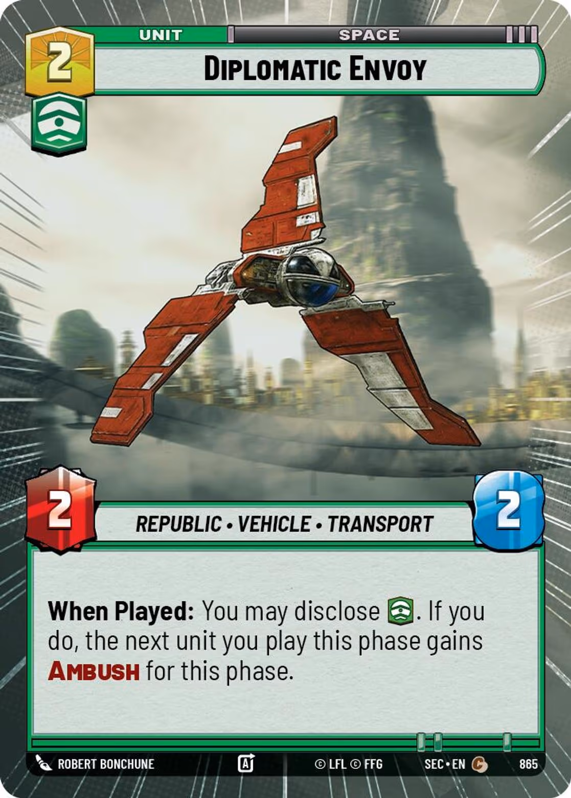 Diplomatic Envoy SEC-865 Hyperspace Foil Star Wars Unlimited card