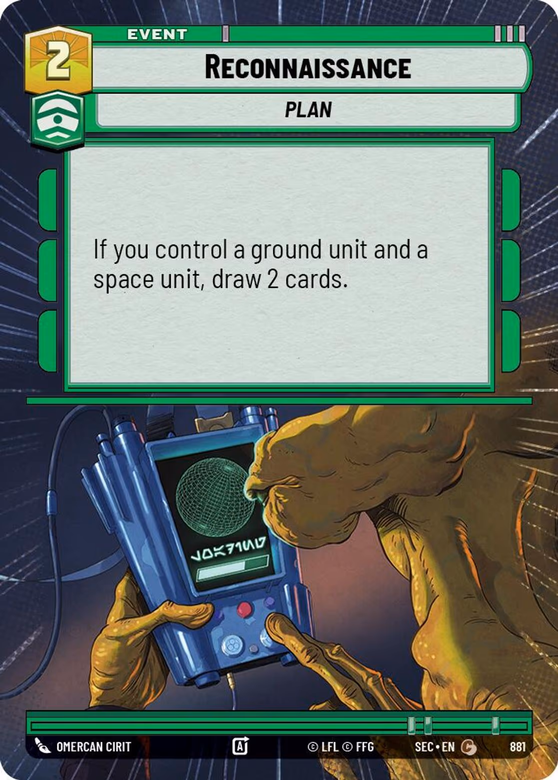 Reconnaissance SEC-881 Hyperspace Foil Star Wars Unlimited card