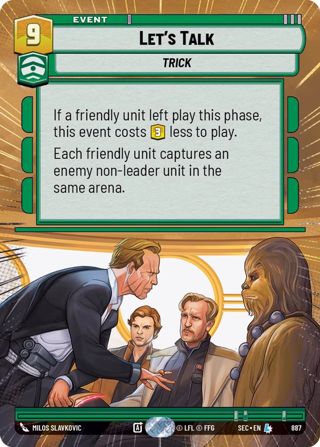 Let's Talk SEC-887 Hyperspace Foil Star Wars Unlimited card