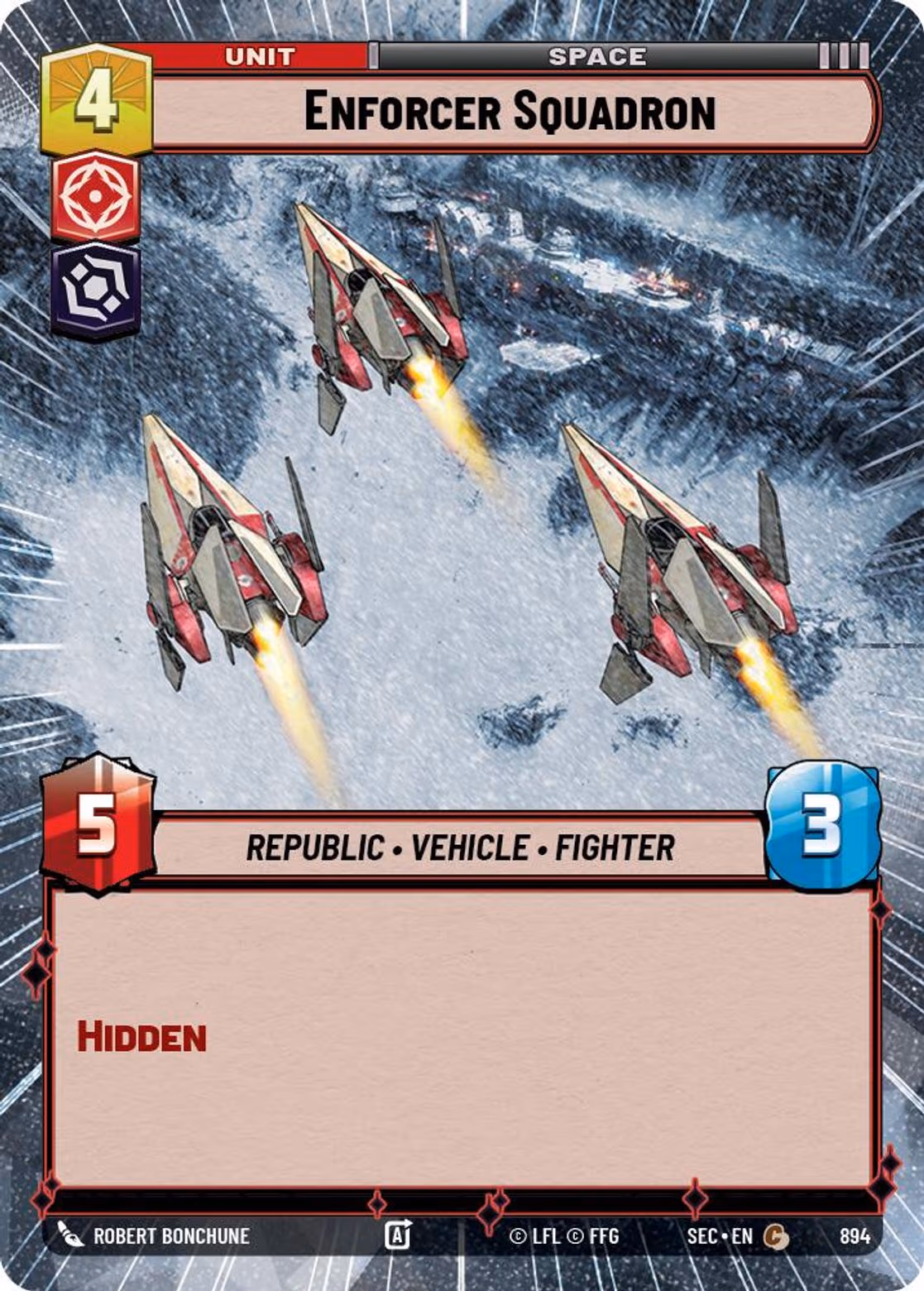 Enforcer Squadron SEC-894 Hyperspace Foil Star Wars Unlimited card
