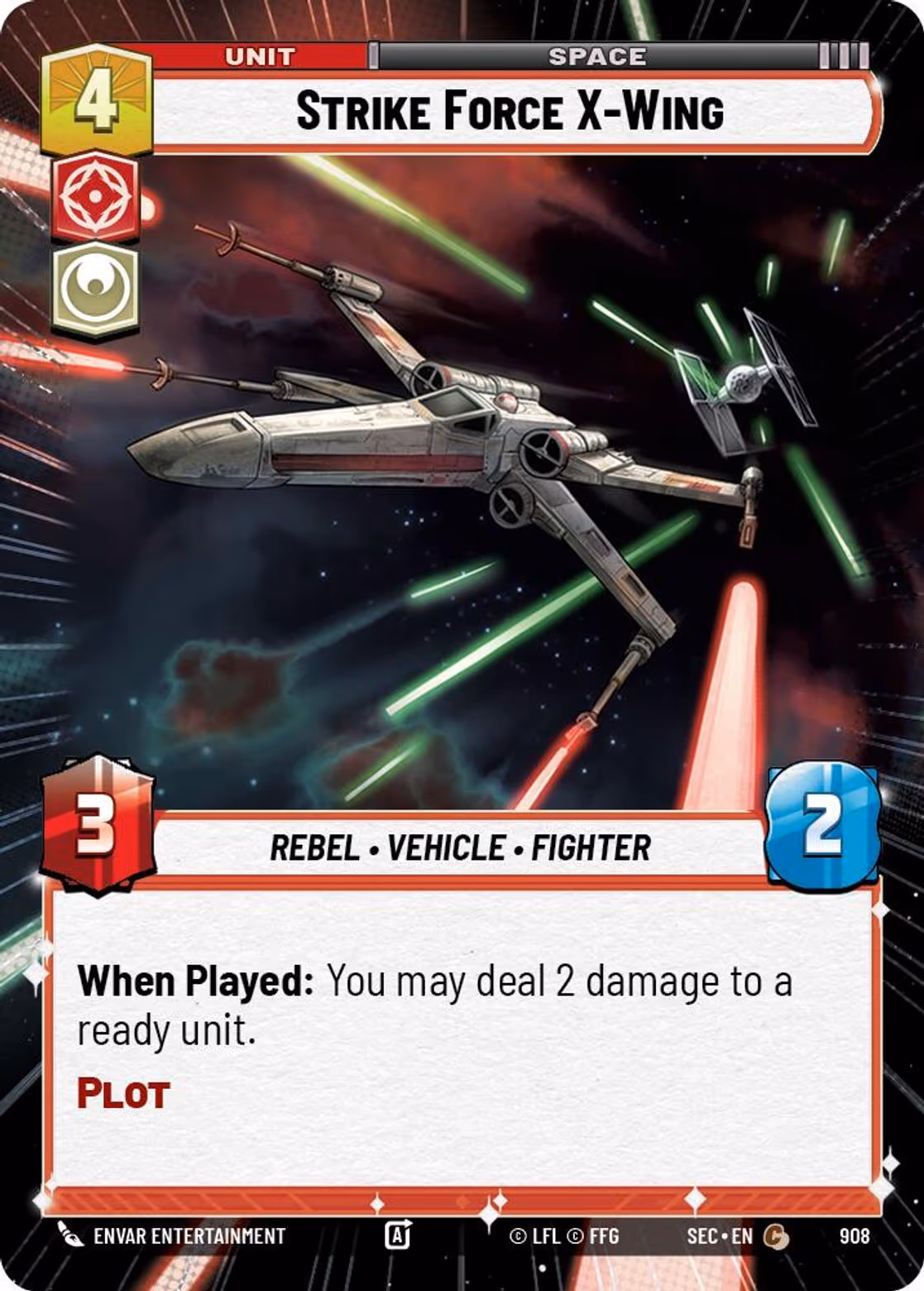 Strike Force X-Wing SEC-908 Hyperspace Foil Star Wars Unlimited card