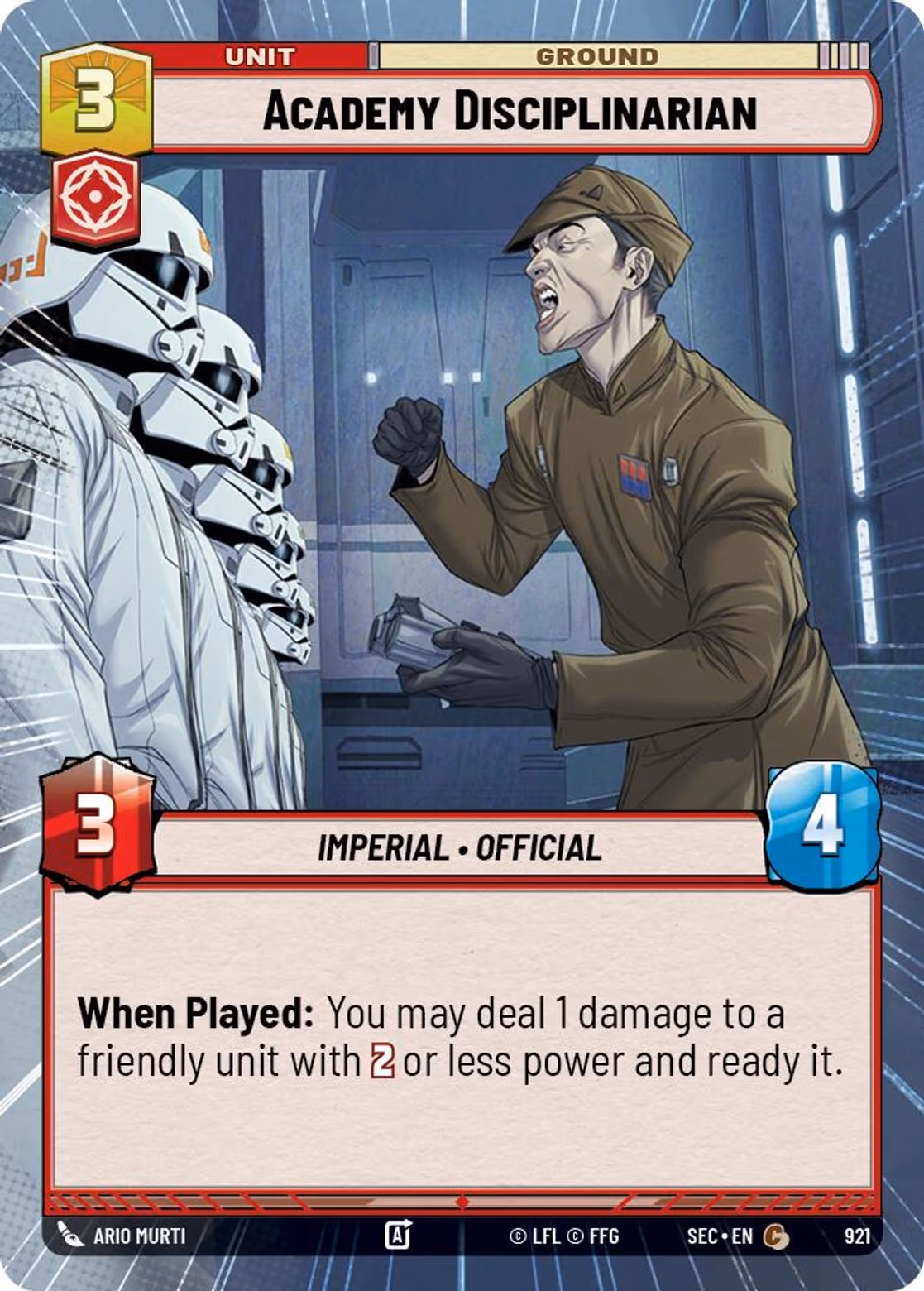Academy Disciplinarian SEC-921 Hyperspace Foil Star Wars Unlimited card