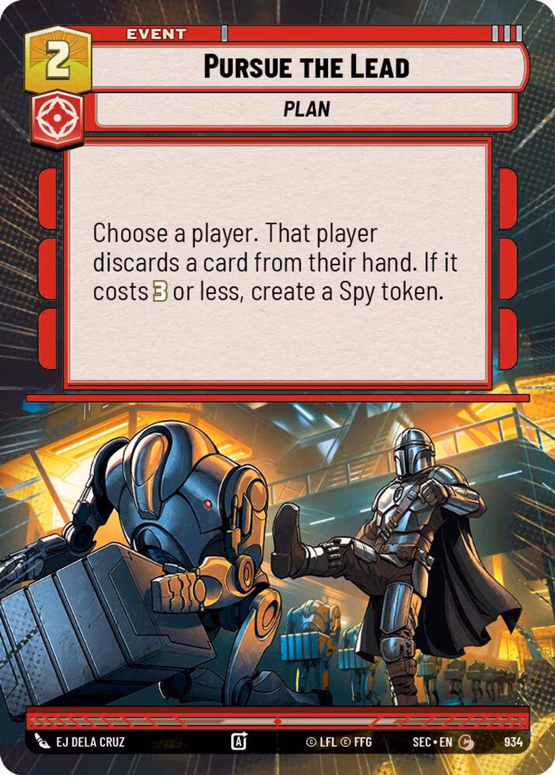Pursue the Lead SEC-934 Hyperspace Foil Star Wars Unlimited card