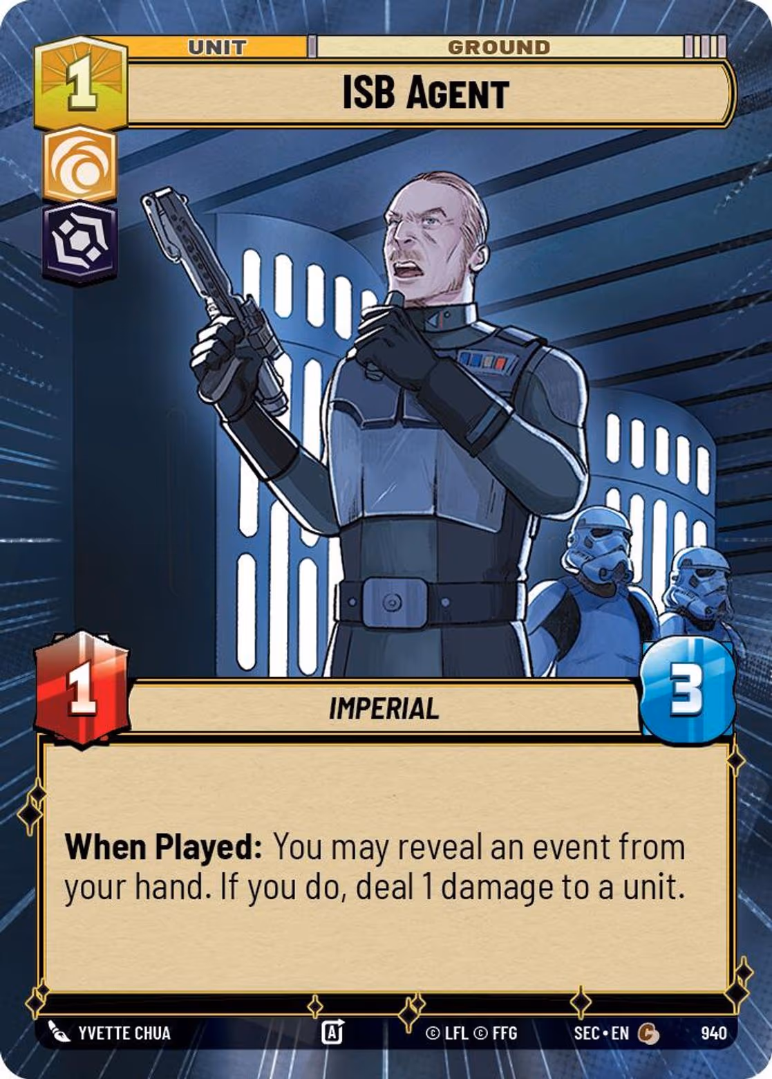 ISB Agent SEC-940 Hyperspace Foil Star Wars Unlimited card