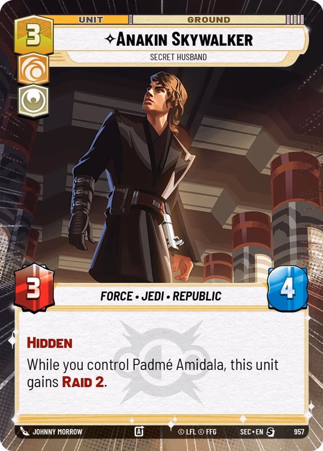 Anakin Skywalker - Secret Husband SEC-957 Hyperspace Foil Star Wars Unlimited card
