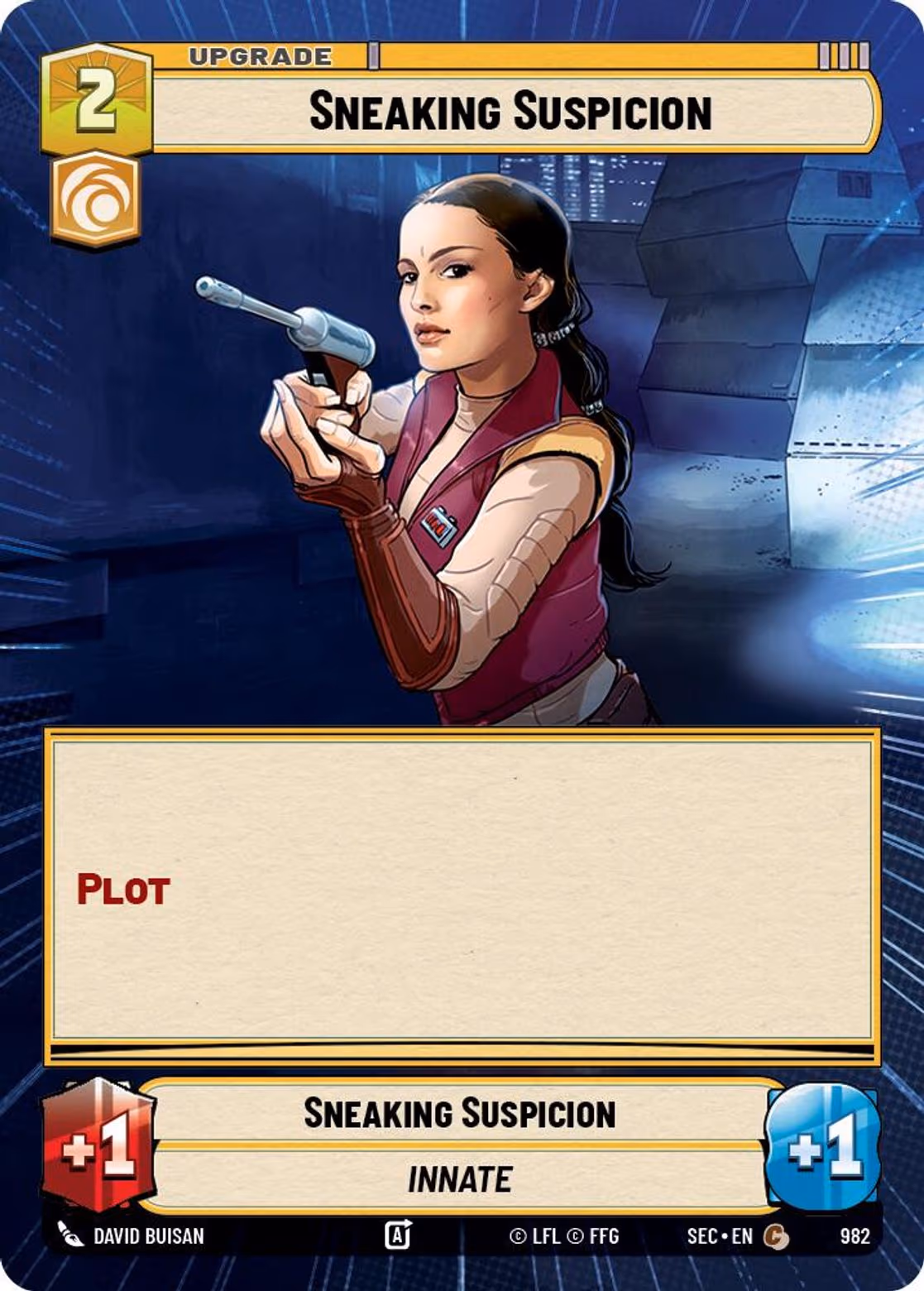 Sneaking Suspicion SEC-982 Hyperspace Foil Star Wars Unlimited card
