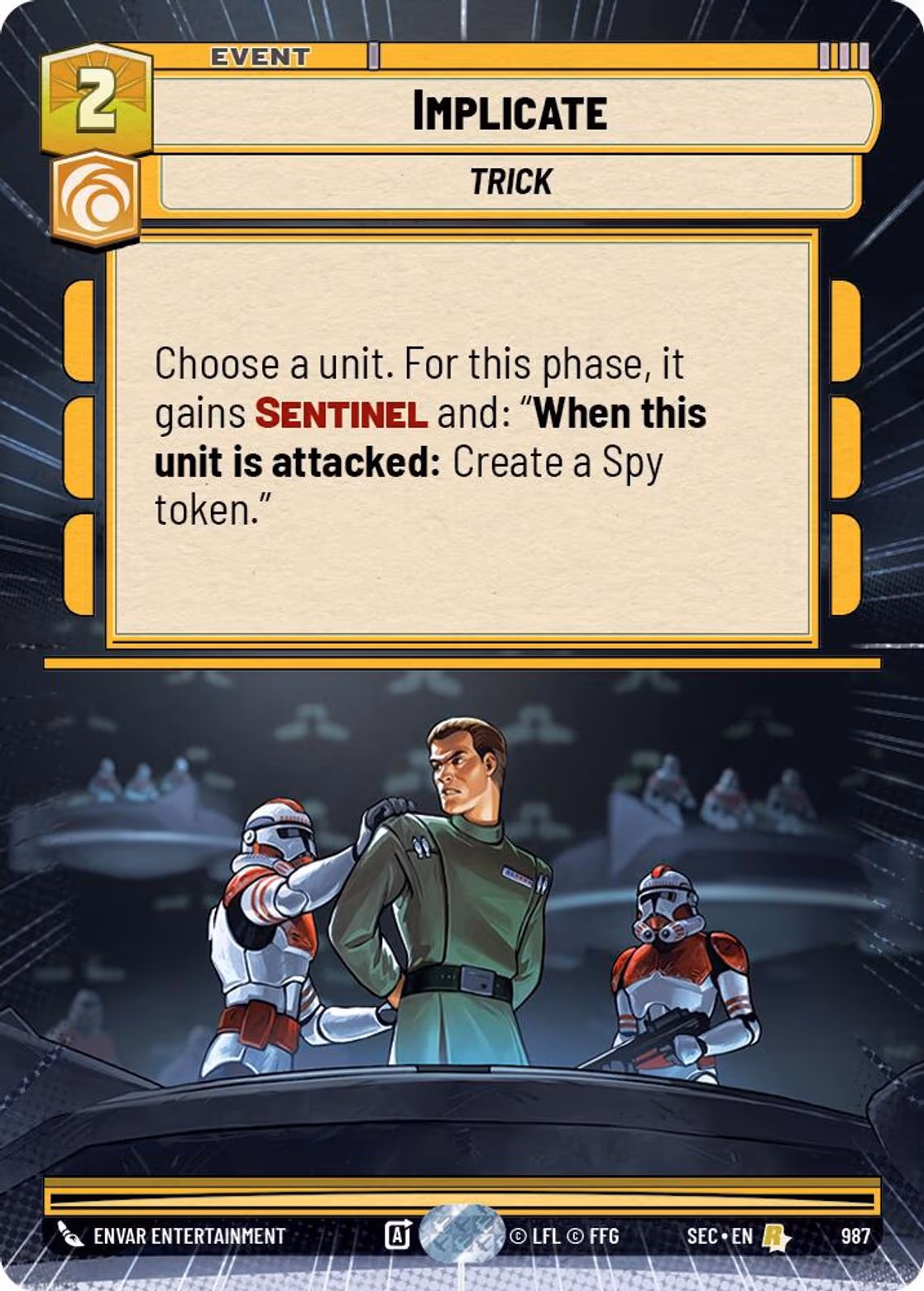 Implicate SEC-987 Hyperspace Foil Star Wars Unlimited card